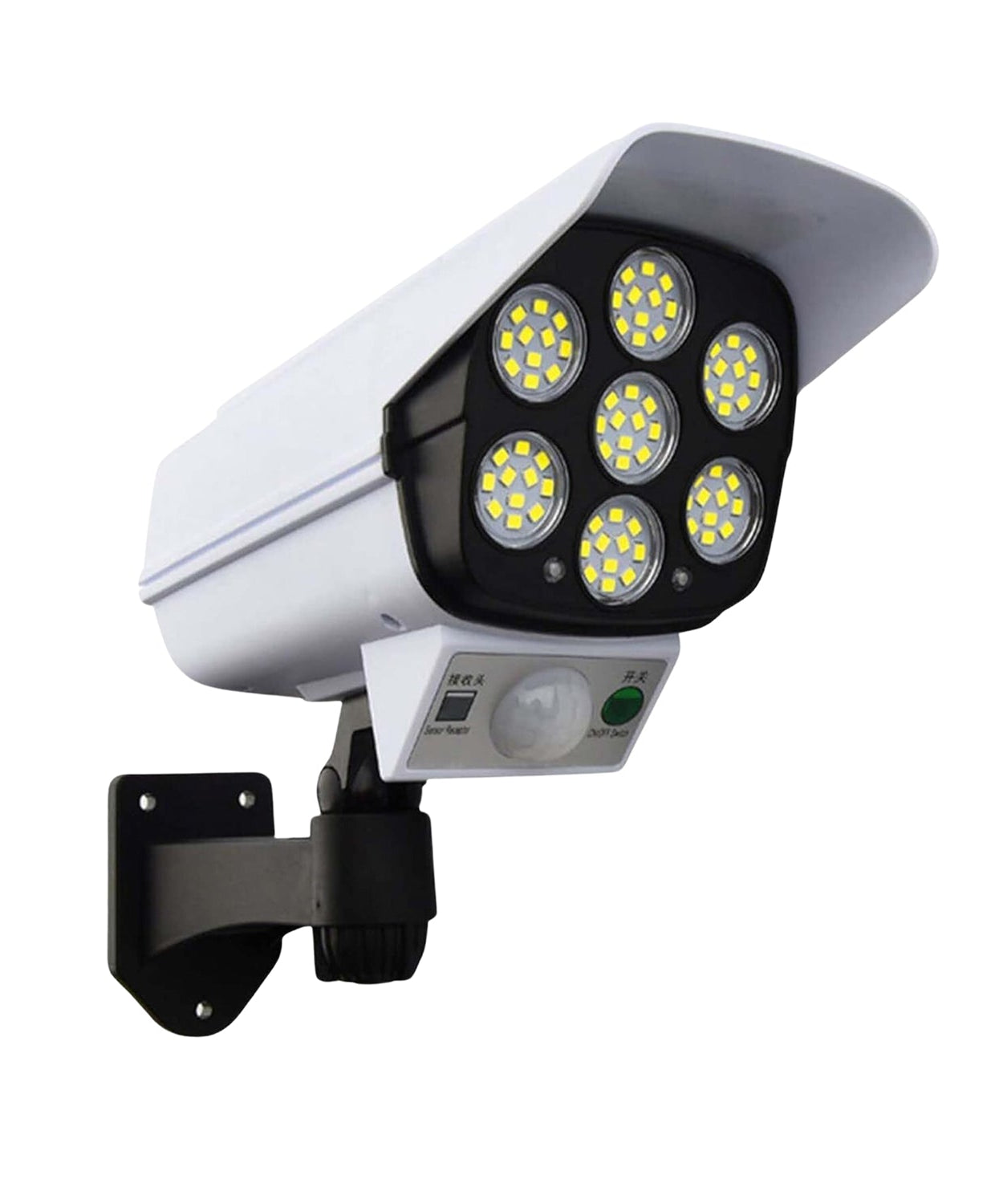 Solar Light Outdoor Motion Sensor Security Camera Shaped Dummy Wall Lamp (1 Pc)