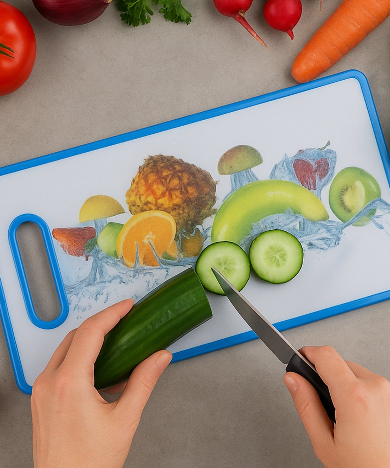Large Rectangular Kitchen Board with Fruit Print