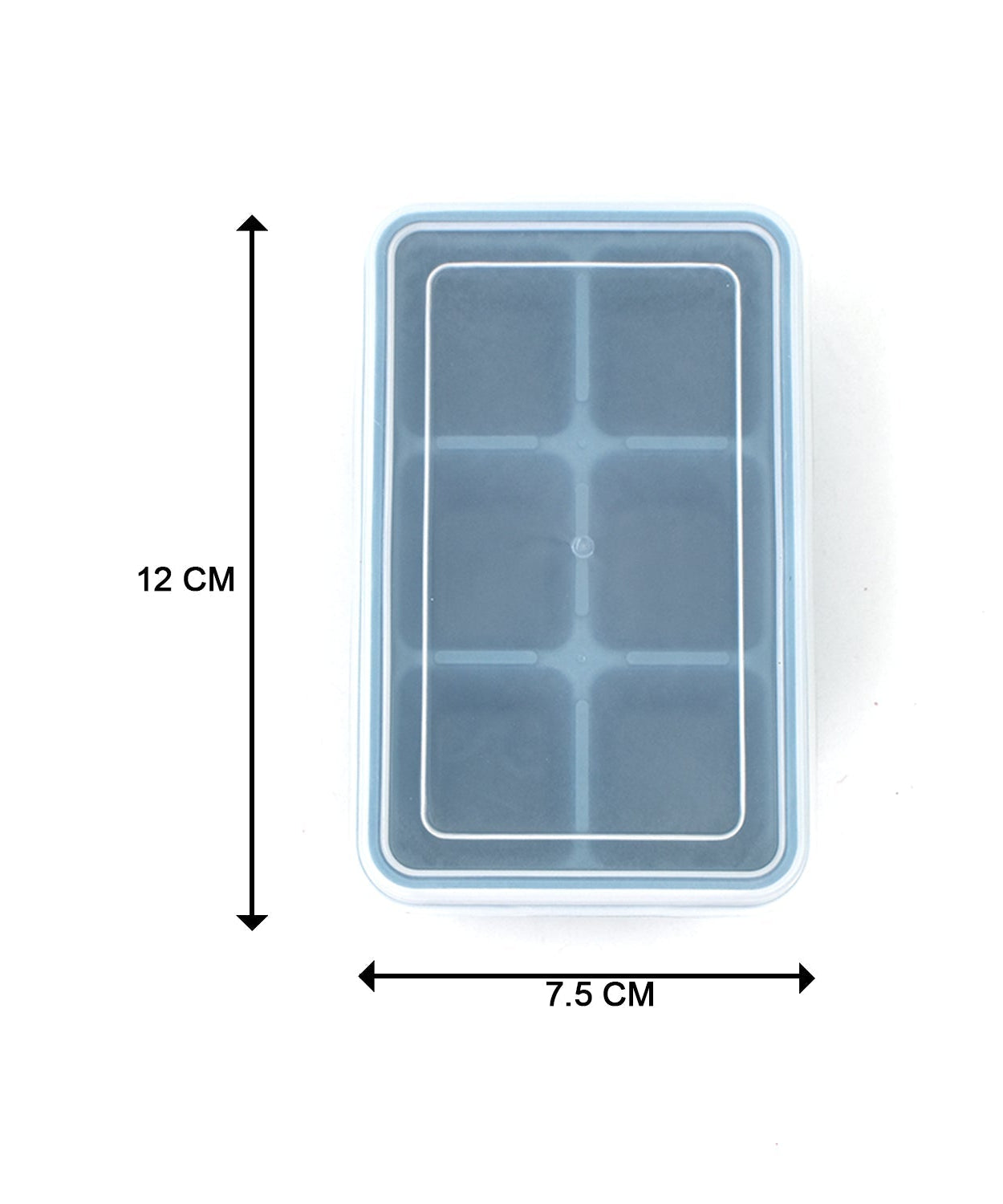 6 Grid Silicone Ice Tray Used In All Kinds Of Places Like Household Kitchens For Making Ice From Water And Various Things And All With Color Box (1 Pc)