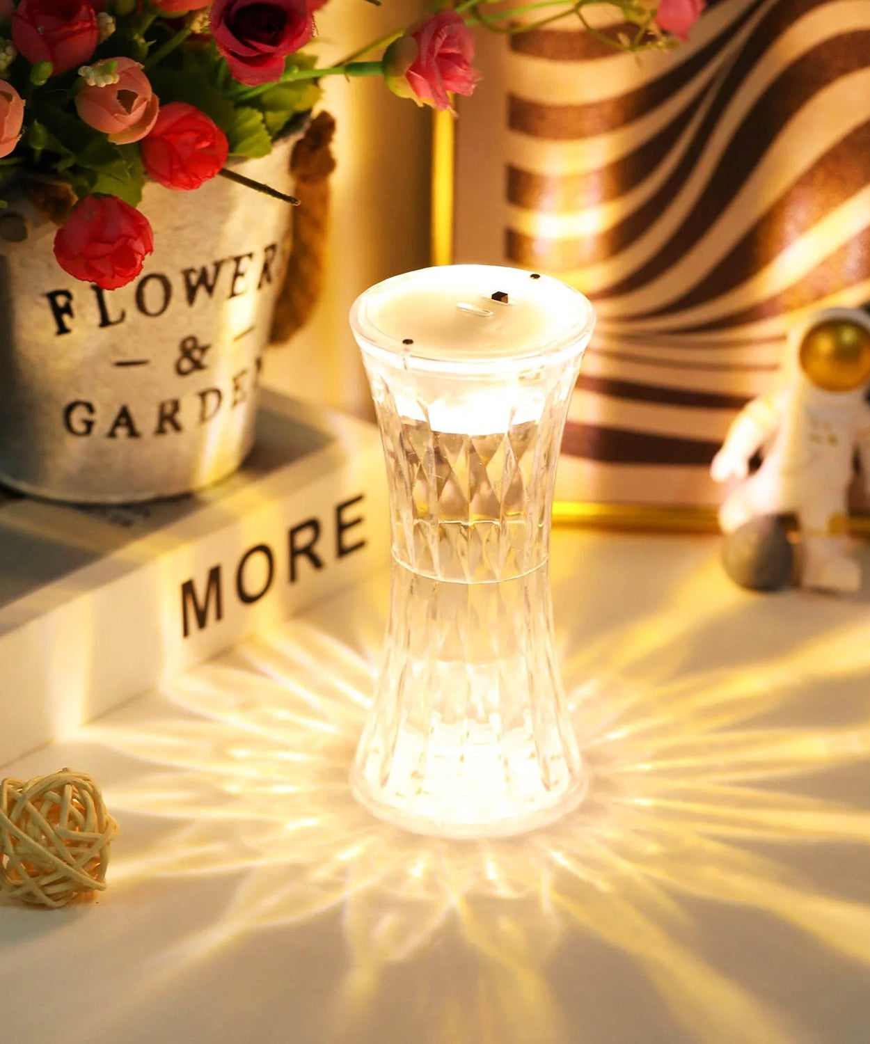 Crystal night light with soft lighting for bedrooms and nurseries