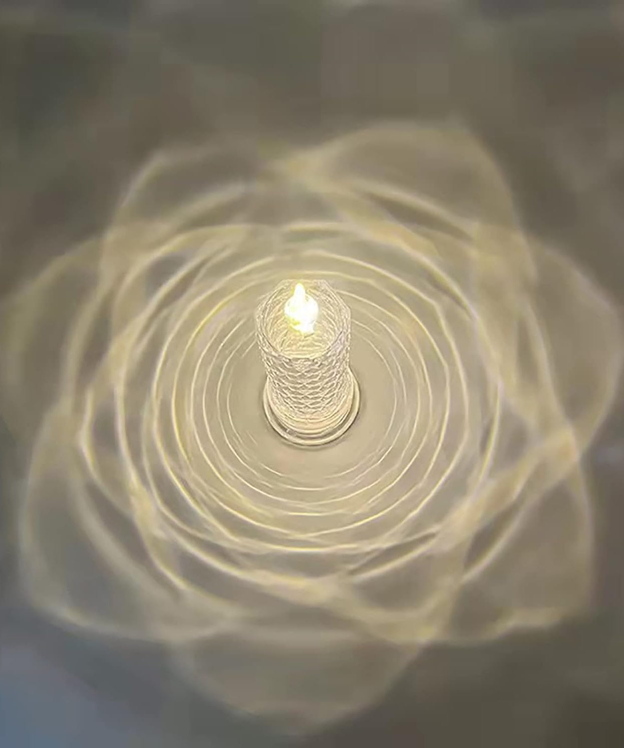 Crystal rose LED candle with a clear acrylic finish, ideal for home decoration and gifting.