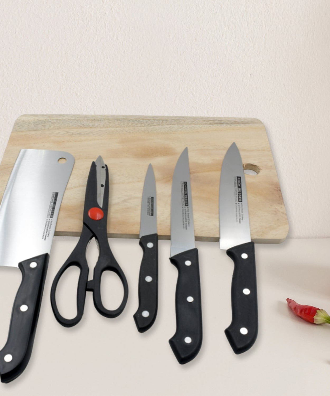 Stainless steel kitchen knife set