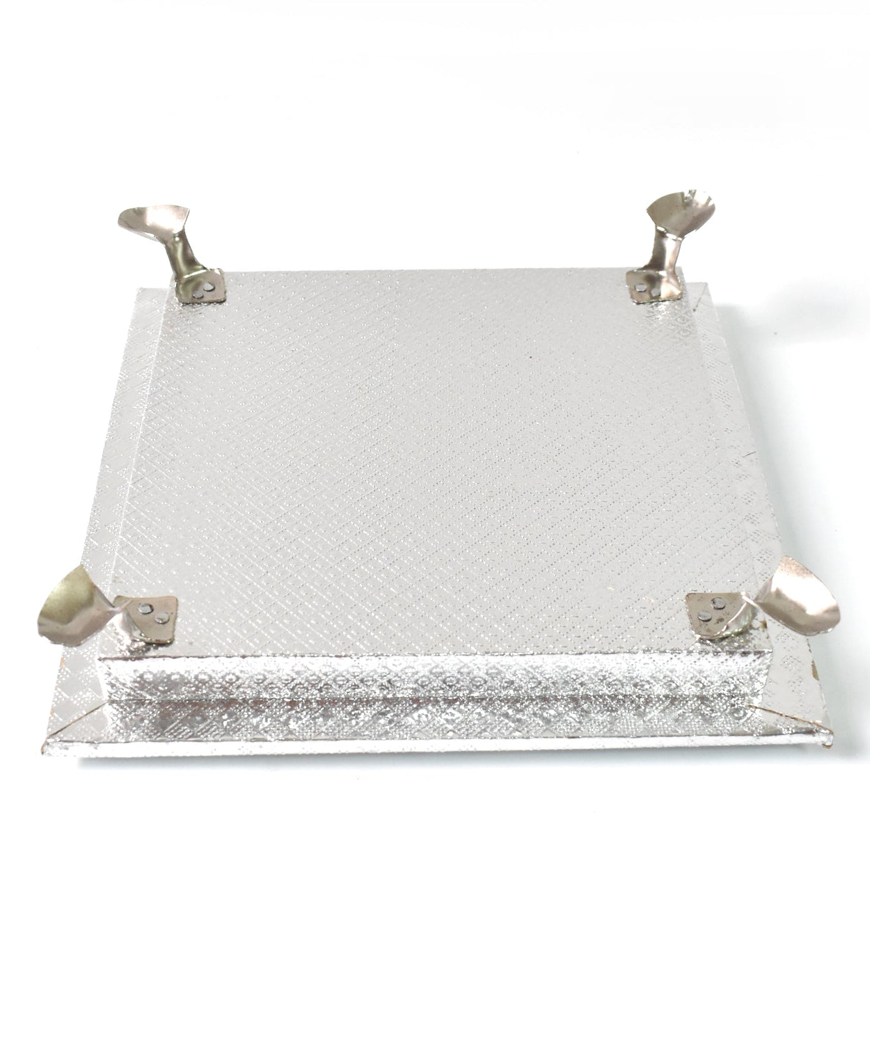 Ganesha Carving Silver Chowki