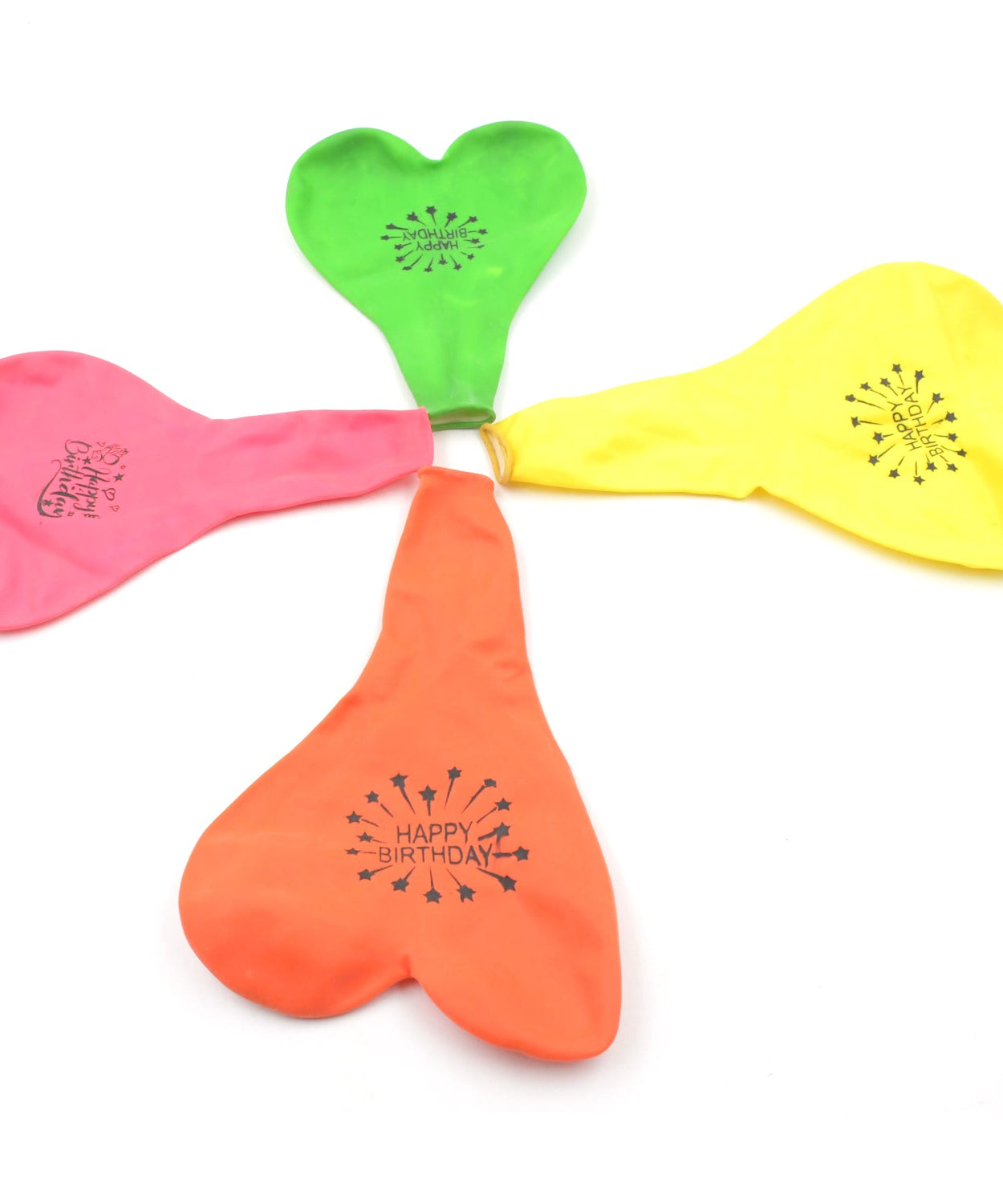 Heart shaped balloons Kinds of Rainbow Party Latex Balloons for Birthday / Anniversary / Valentine's / Wedding / Engagement Party Decoration Multicolor (4 Pcs Set)