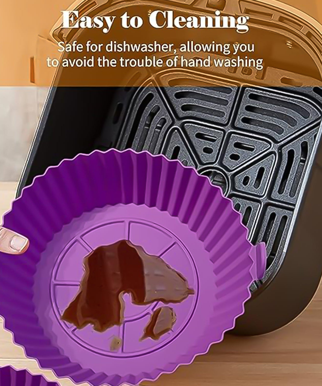 Air Fryer Reusable Silicone Pot with Handles (6 Pc set)