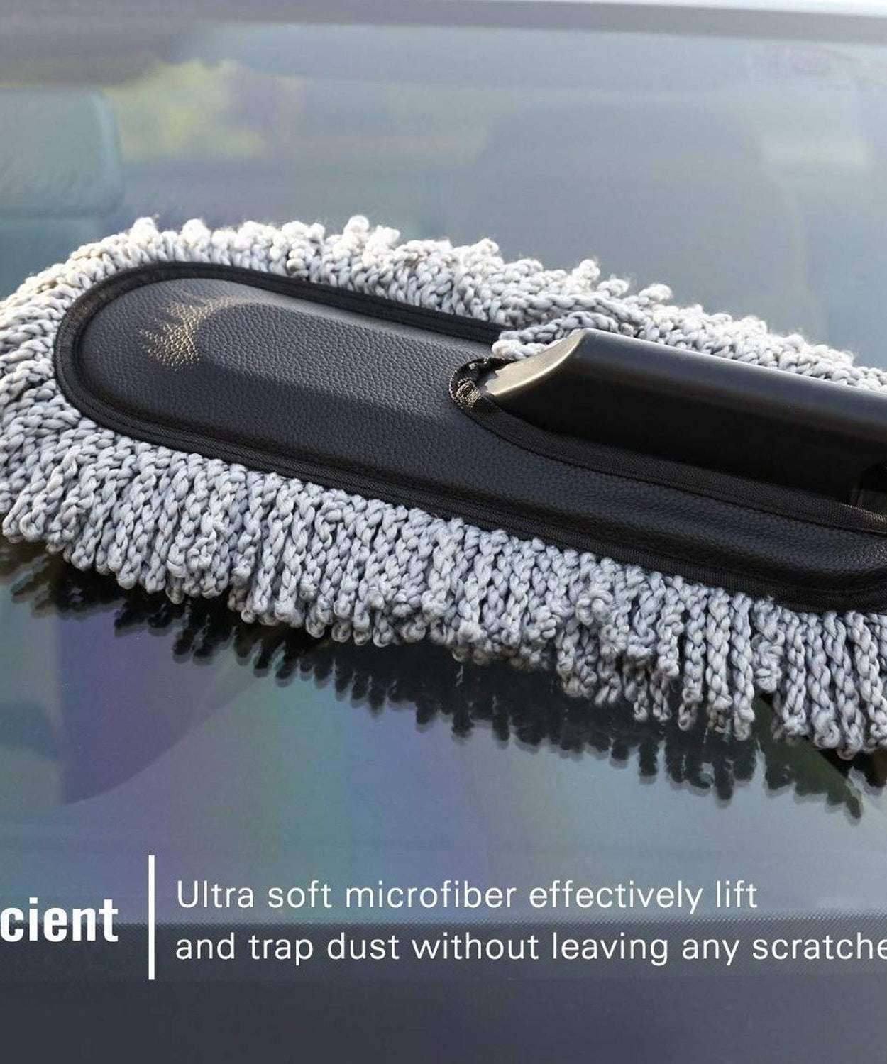Car Duster, Long Retractable / Soft / Non-Slip / Handle Multipurpose Microfiber Wash Brush Vehicle Interior and Exterior Cleaning Kit with for Car, Boats or Home