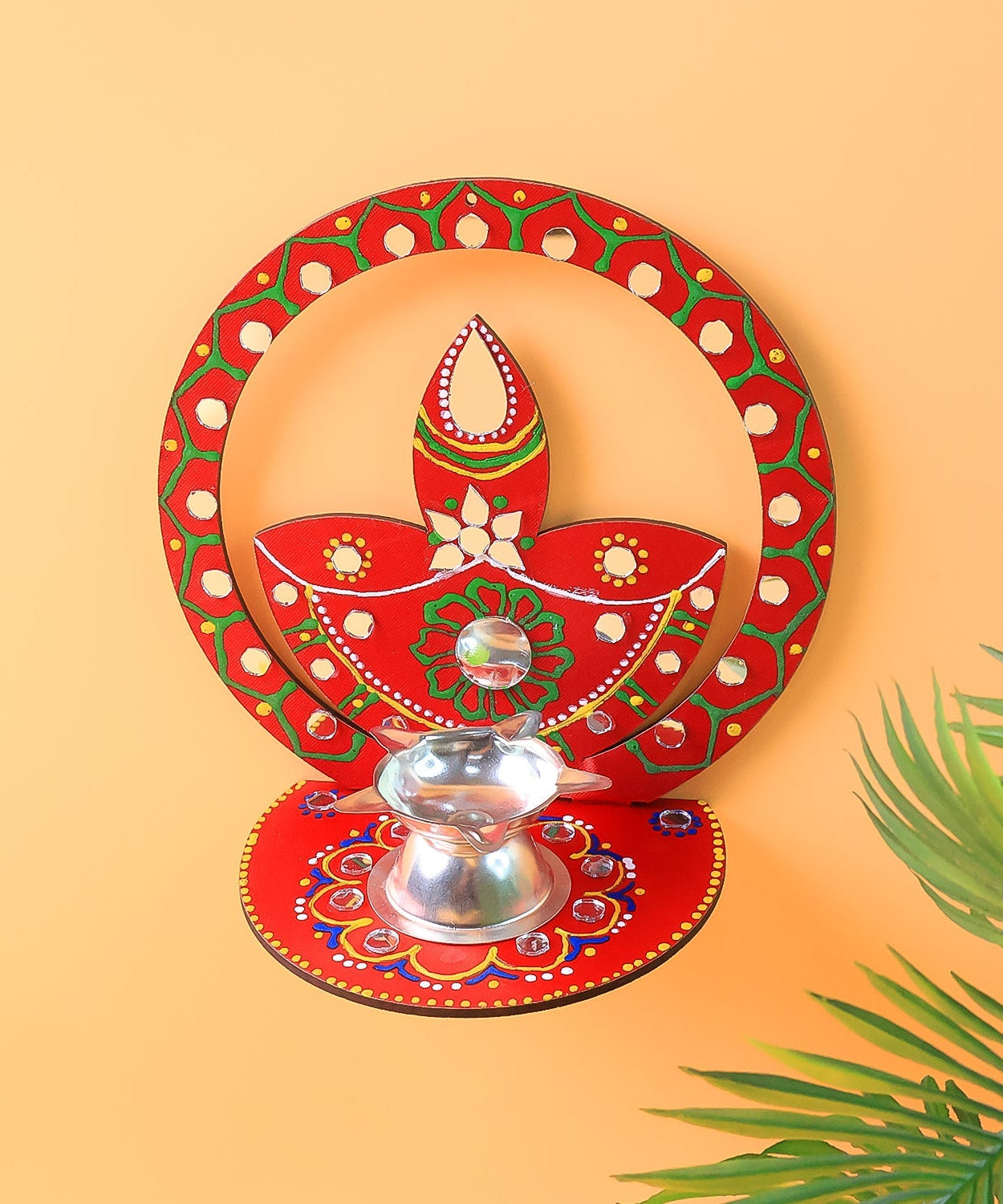 Handcrafted Wooden Decorative Diya Stand (1 Pc)