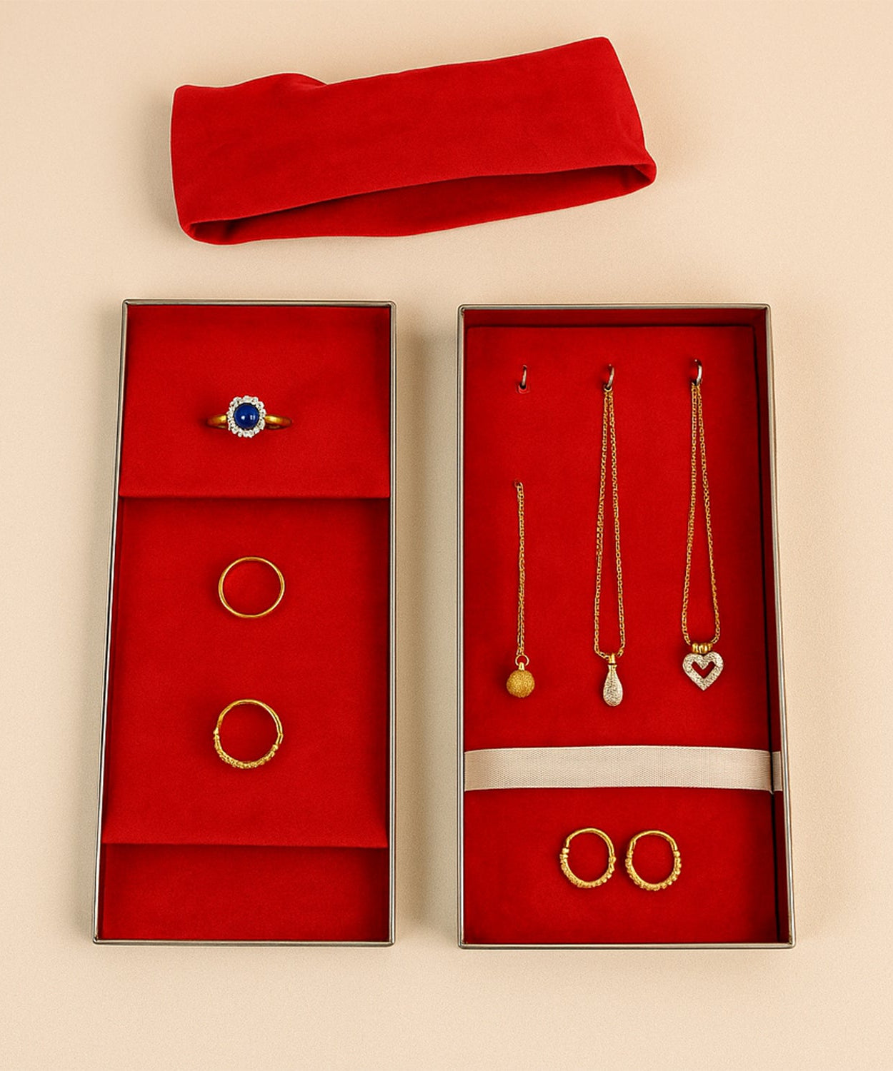 Red Velour Luxe Lock Box