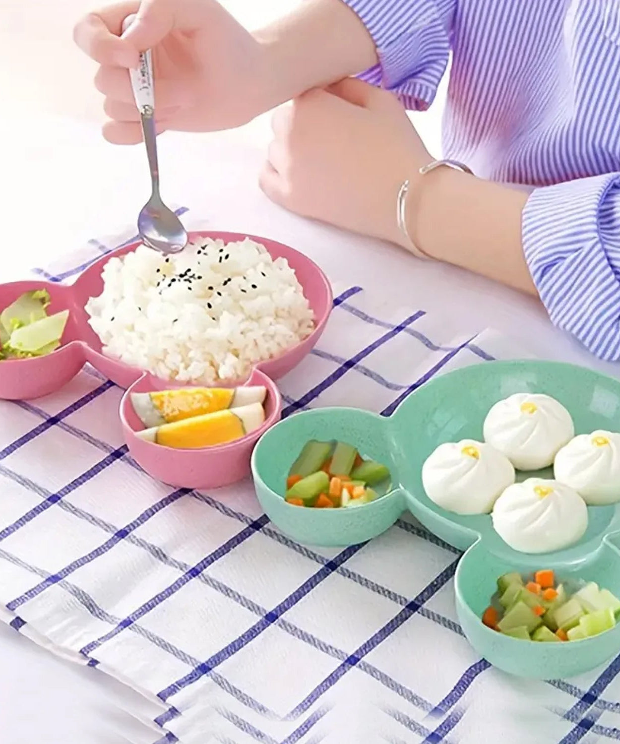 Mickey Mouse Shape Plates for Kids, BPA Free, & Unbreakable Children’s Food Plate, Kids Bowl, Fruit Plate, Baby Cartoon Bowl Plate, Tableware (1 Pc)