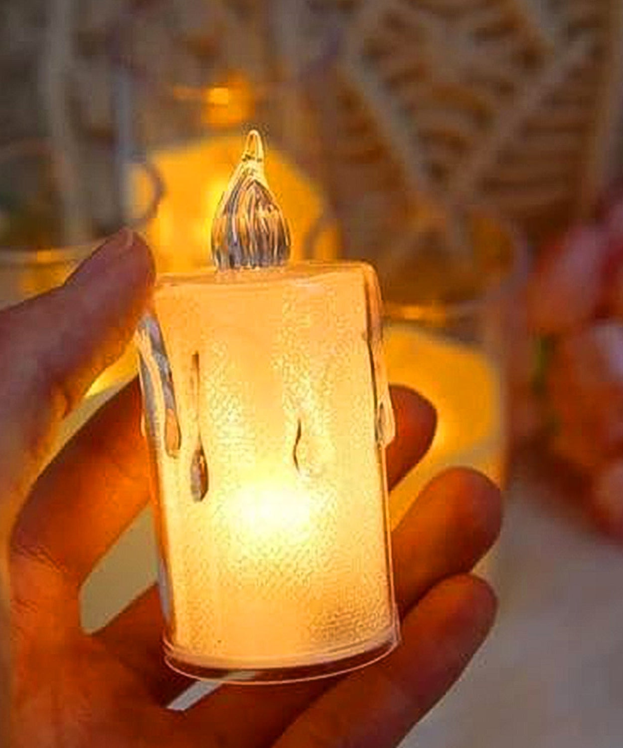 Simple Candles for Home Decoration, Crystal Candle Lights, Diwali