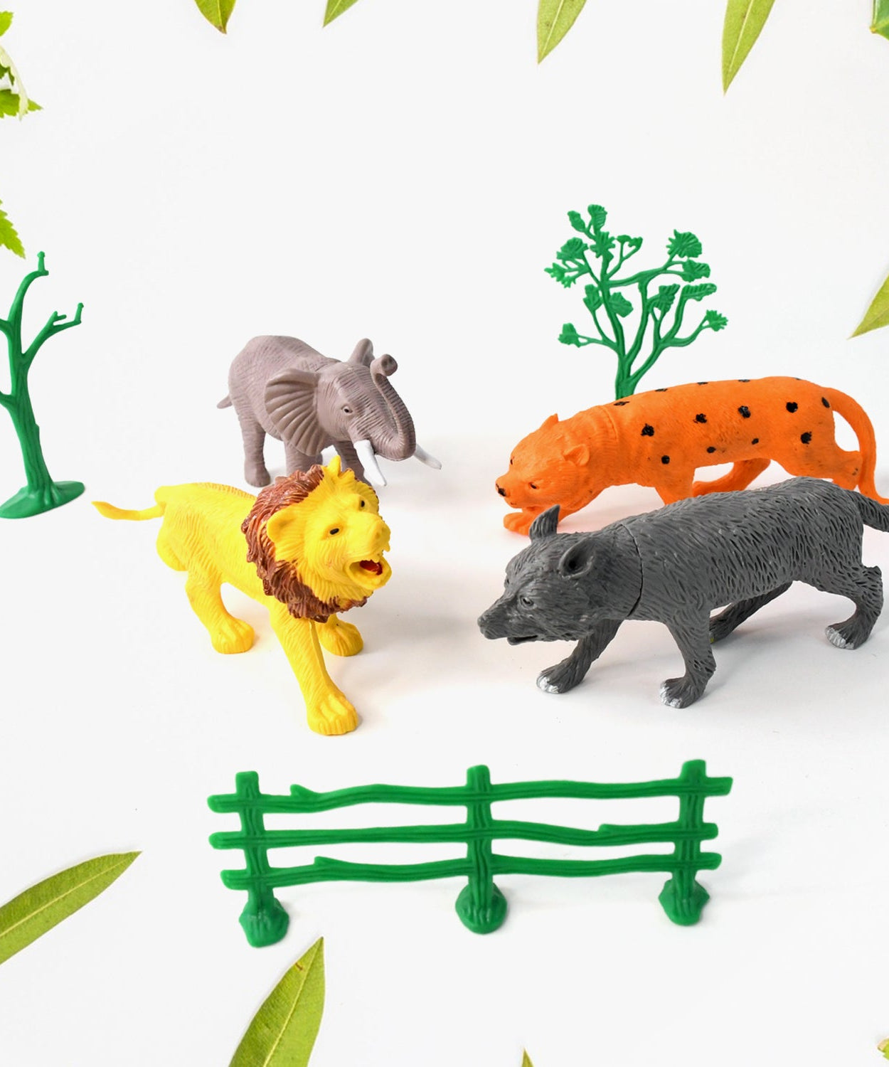 TTG Small Wild Animal Toy Set for Kids (Pack of 4 Animals)