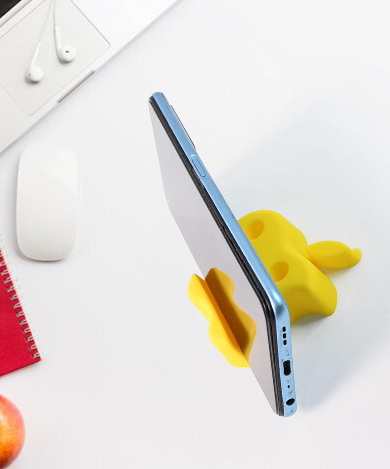 Multi-Functional Apple-Shaped Plastic Mobile Stand with Pen Holder (1 Pc / Mix Color)