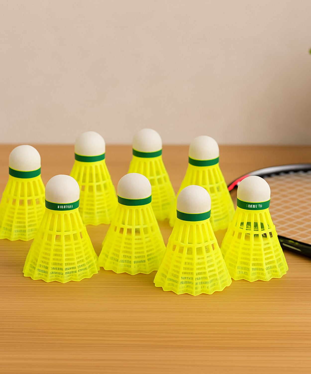 Knx Premium Plastic Badminton Shuttlecock Set (10 Pcs)