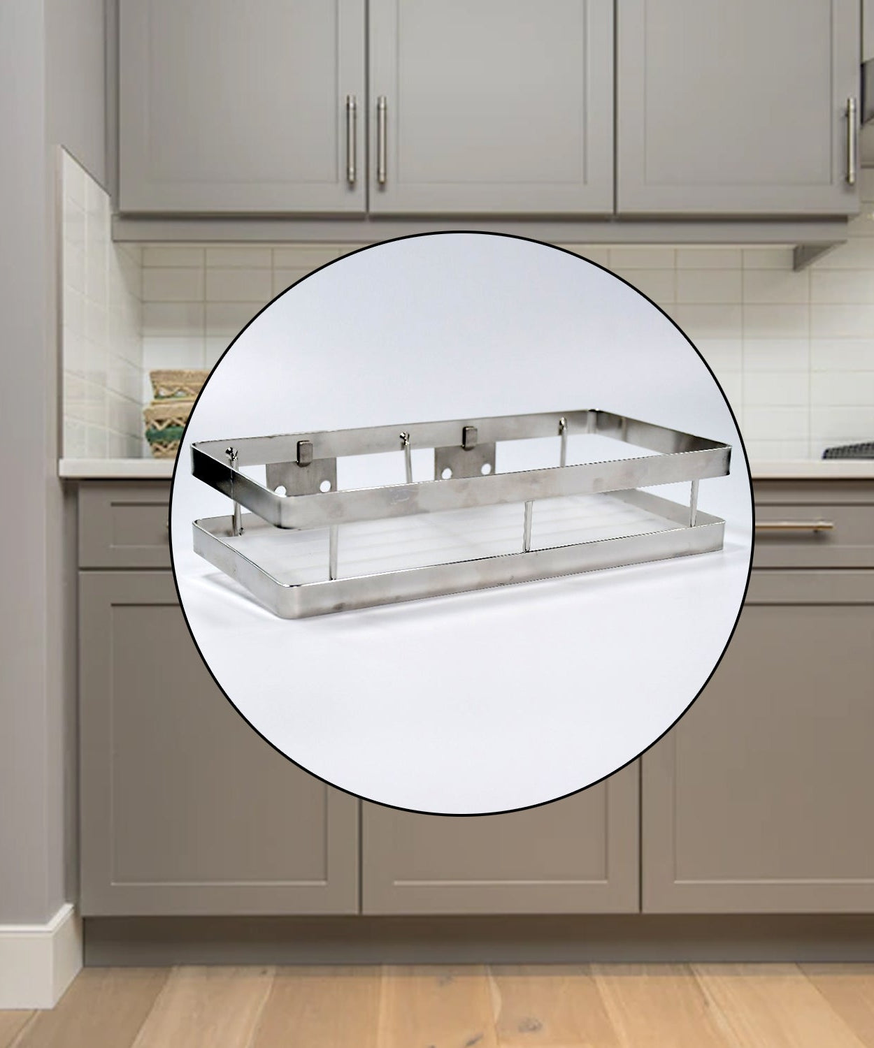 25 cm Metal Space Saving Multi-Purpose rack for Kitchen Storage Organizer Shelf Stand.