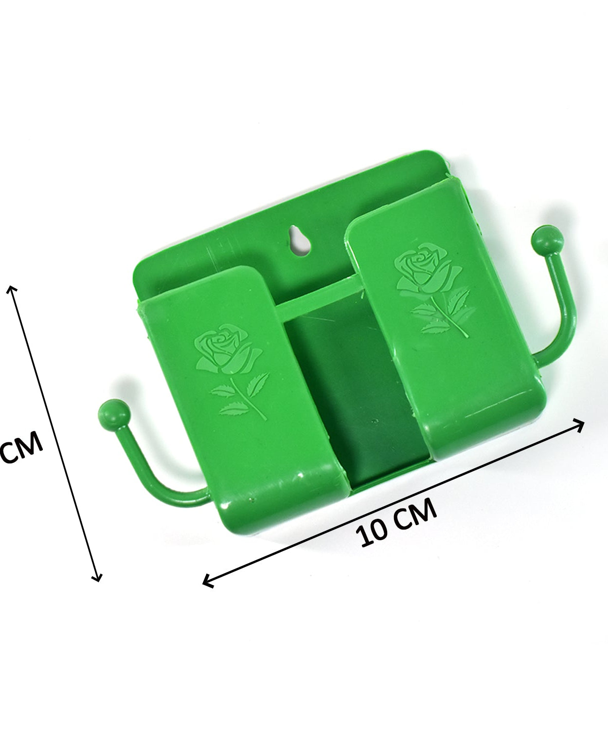 Remote storage box with side hanging hooks, wall mounted, set of 4.