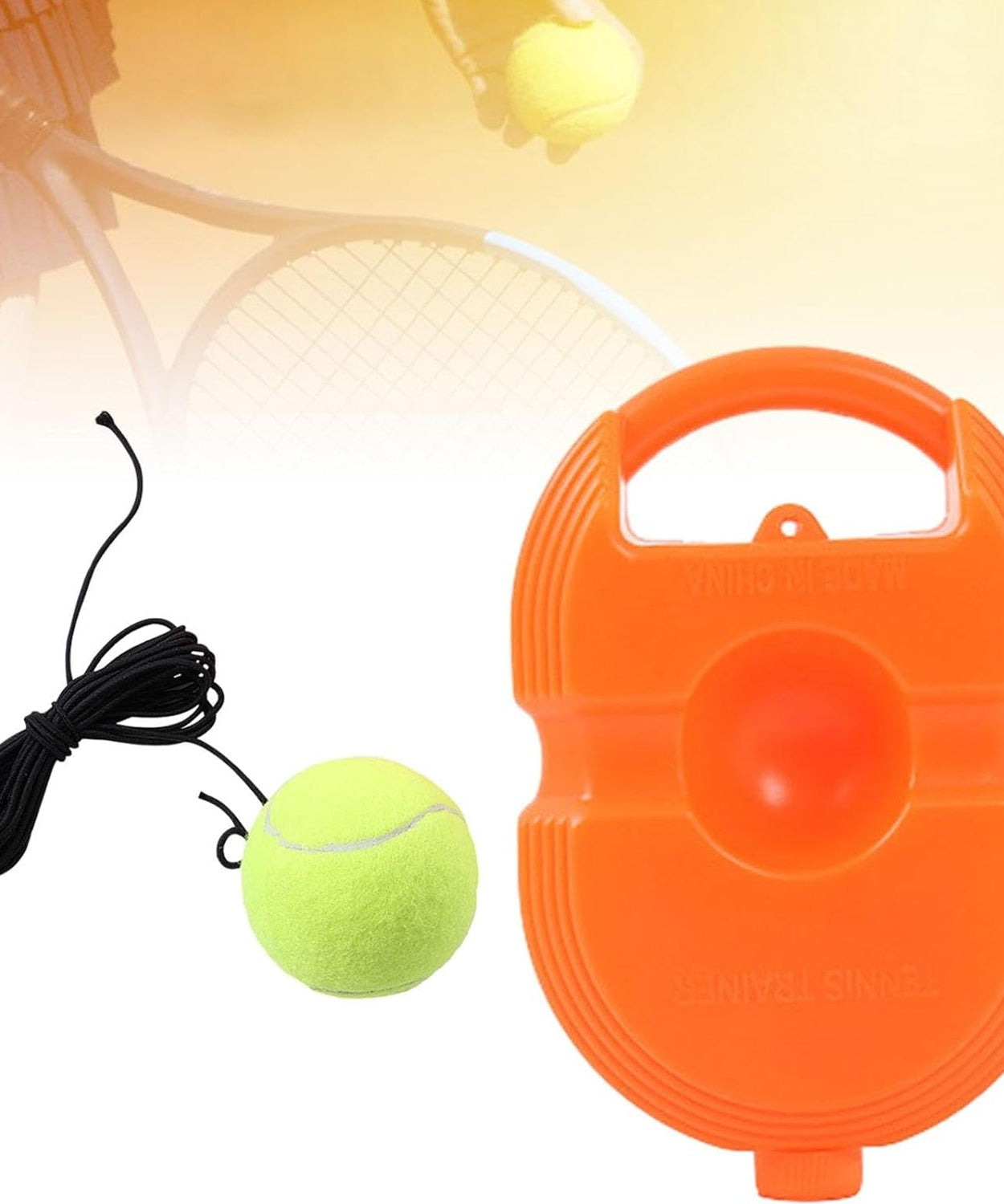 Tennis Trainer Rebound Ball with String, Convenient Tennis Training Gear, Tennis Practice Device Base for Kids Adults