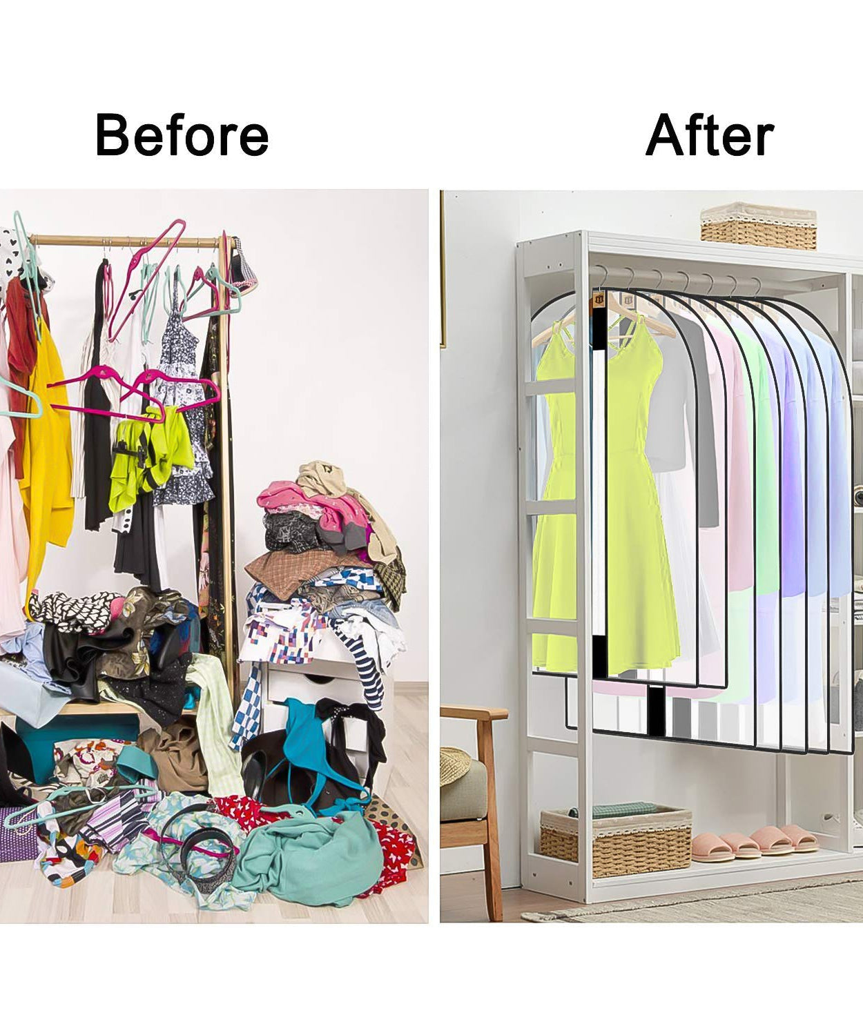 Men's Non-Woven Foldable Suit Cover with Zipper