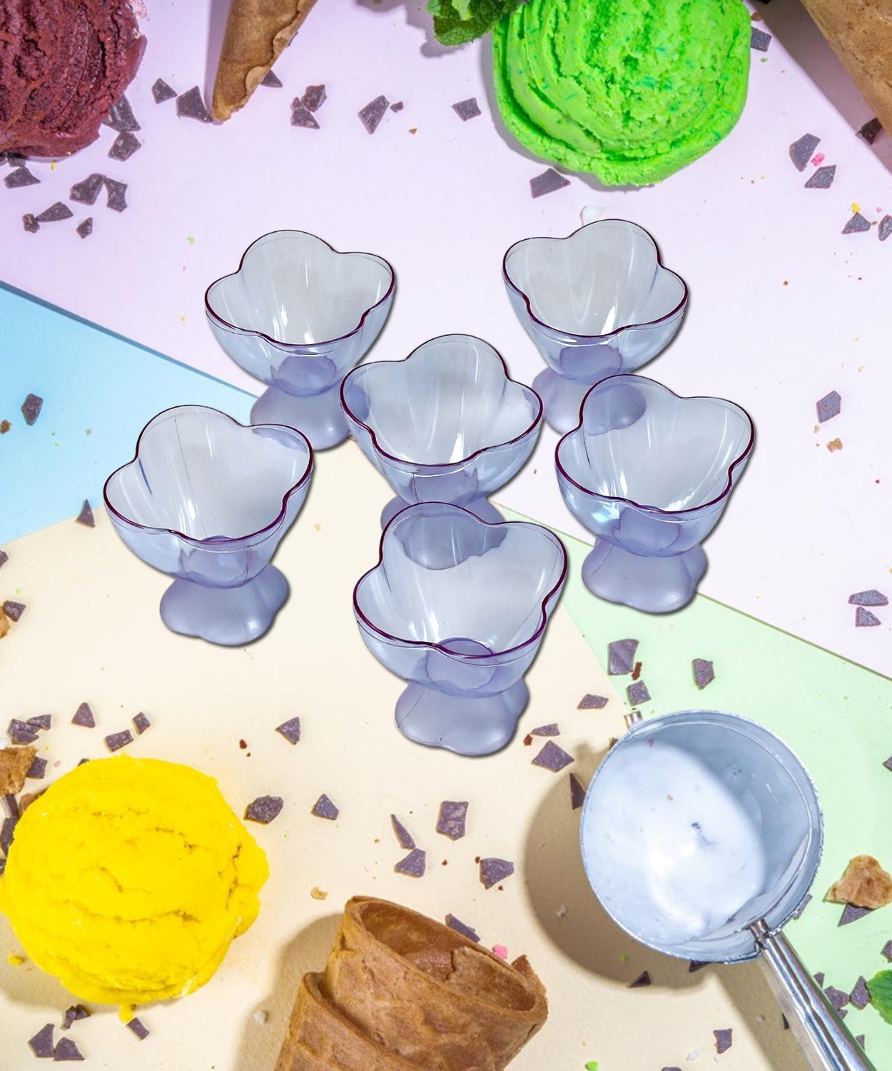 Plastic dessert bowls set