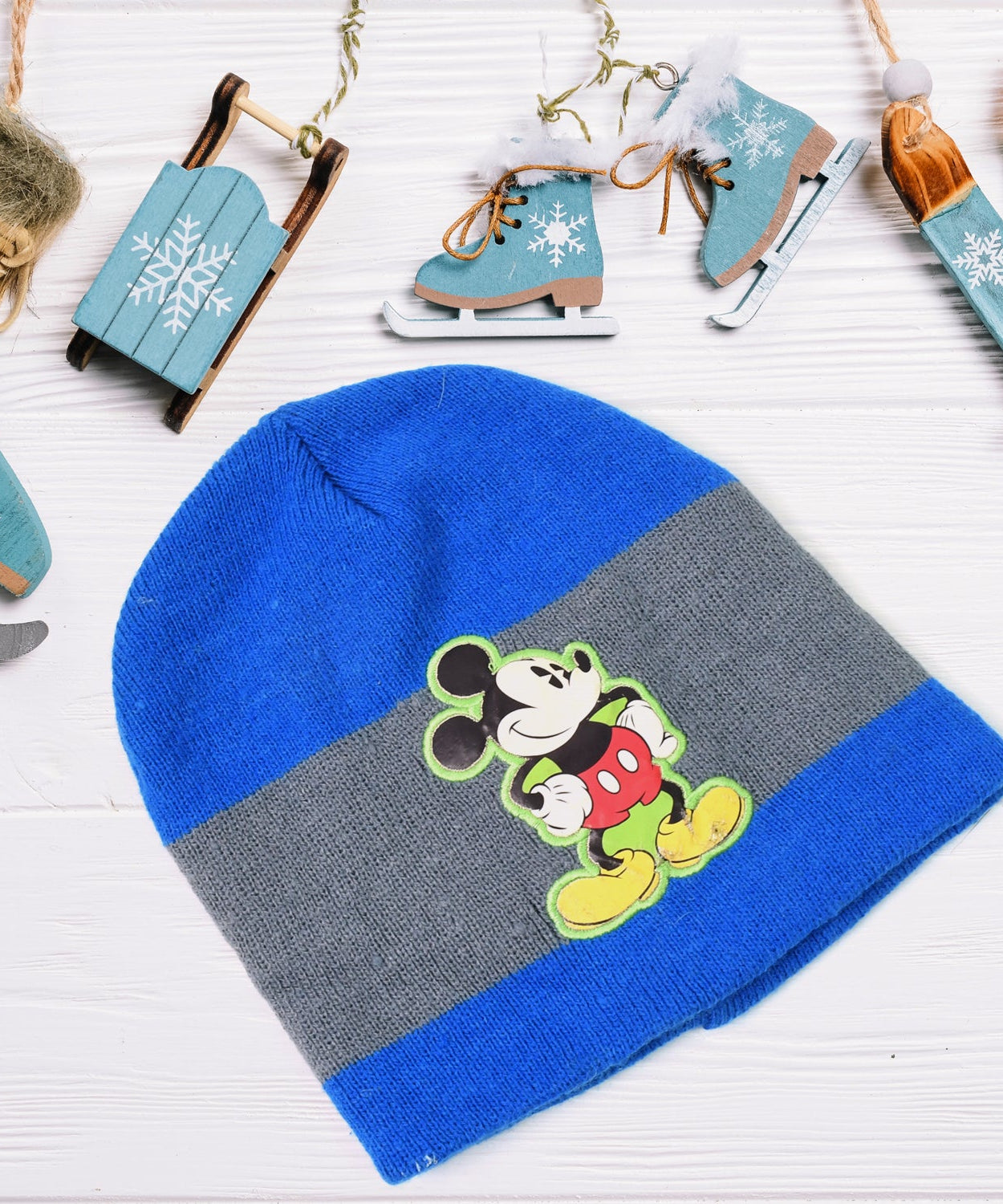 Cap for Winter Woolen Knitted Black Inside Fur Caps (1 Pc / Mix Design & Color)