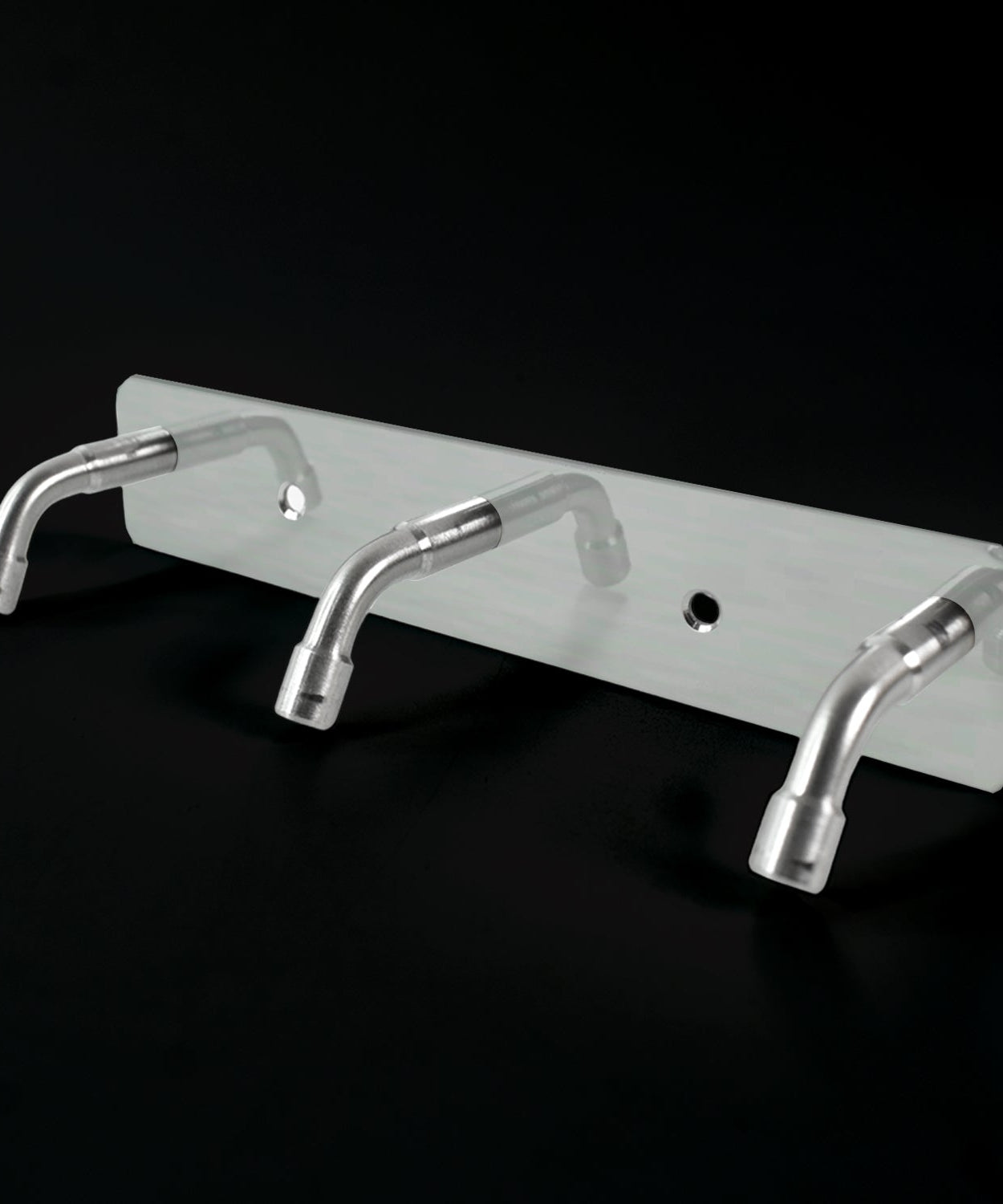 Stainless Steel Wall Mounted Coat 3 Hook Rack (14x3 / 1 Pc)