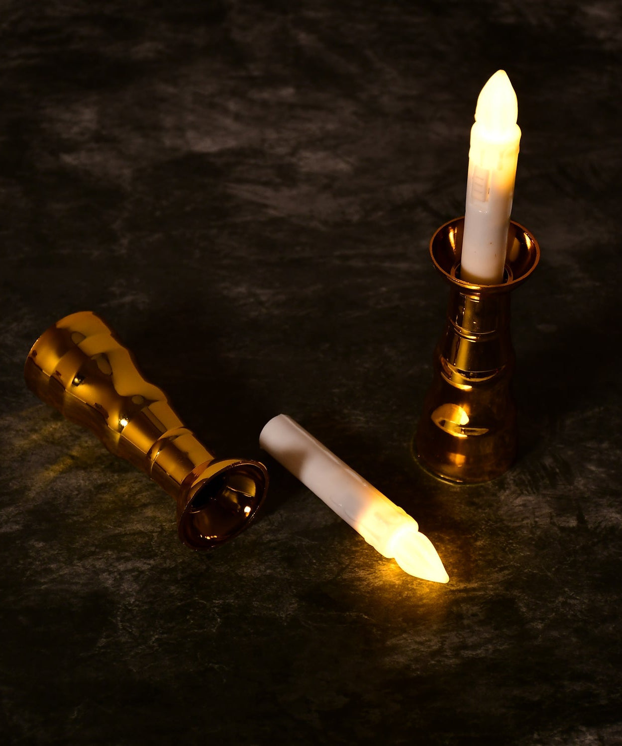 Set of 2 LED flameless candles, indoor decor for events