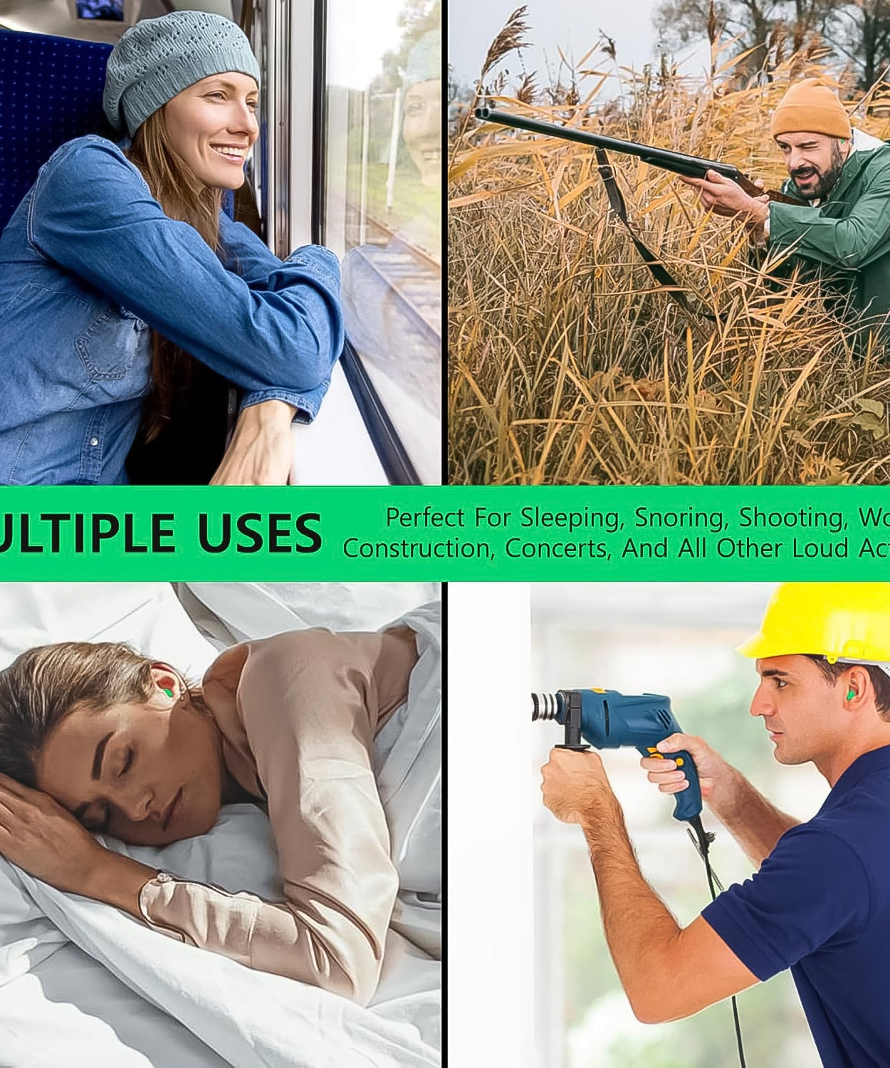 Earplugs Noise Reduction For Noise (1 Pair Foam)