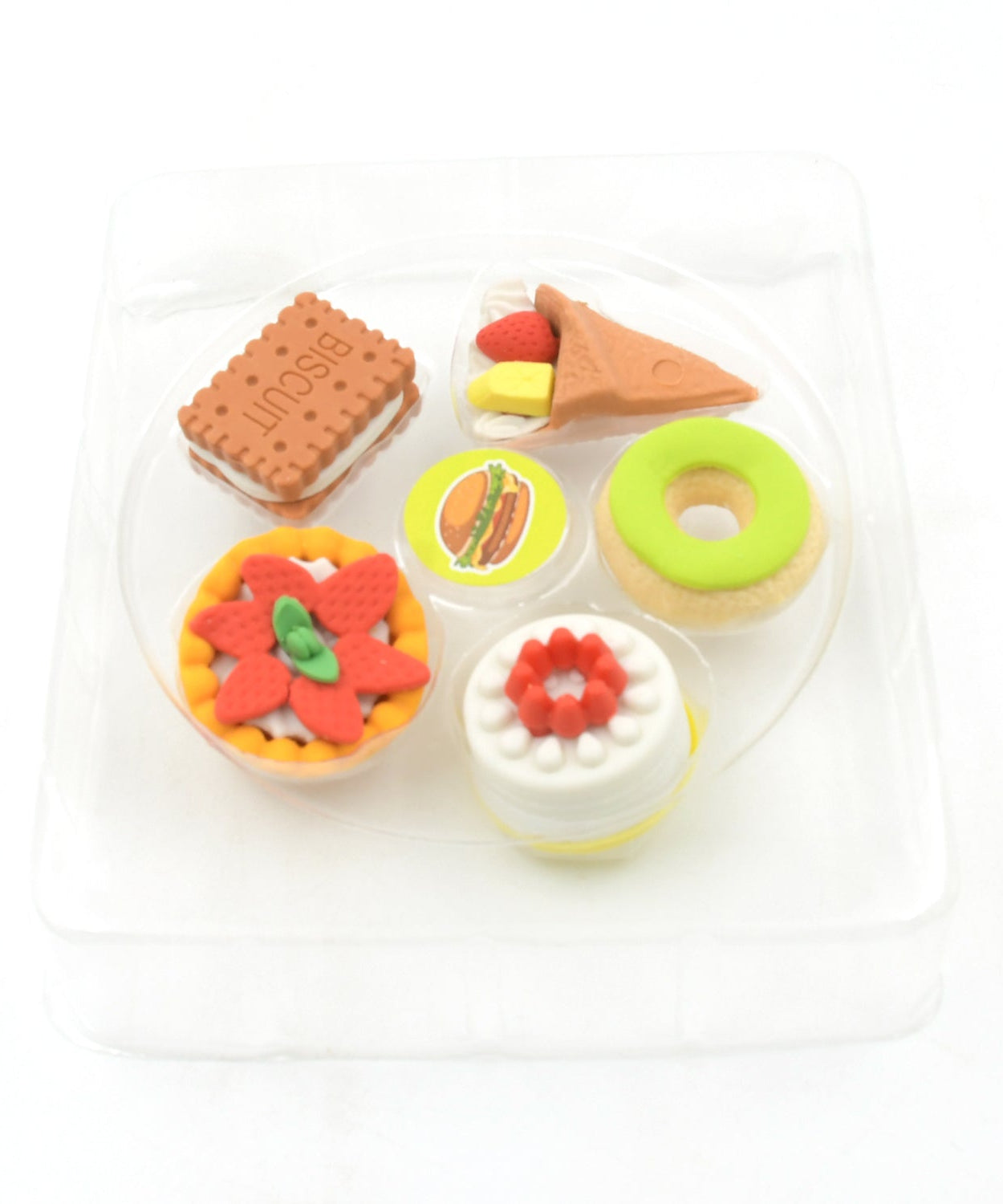 3D Fast Food Erasers Set, Cute Mini Colorful Erasers for Kids Gift & School (5 Pcs)