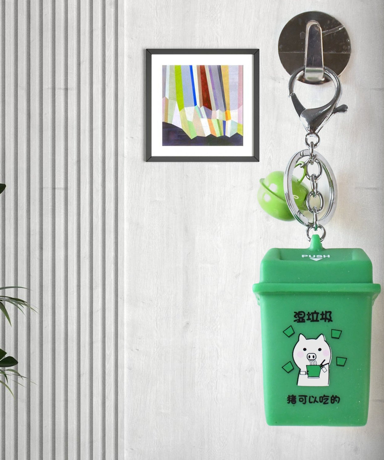 Trash Can Keychain Recycle Can Keyring Novelty Keychain Garbage Classification keyholder for and Adults