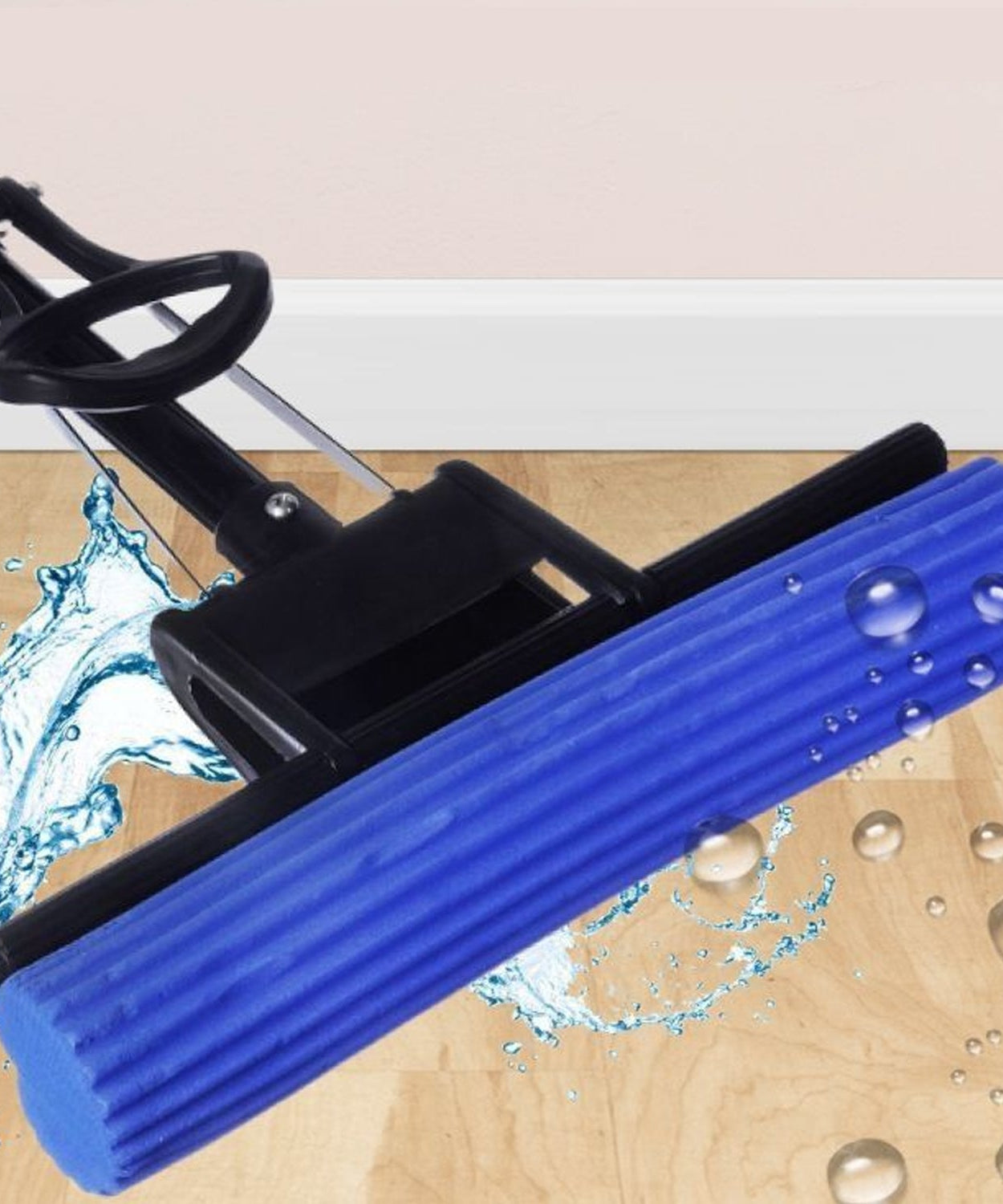 Floor Cleaning Squeeze Mop with Adjustable Telescopic Handle Squeegee Absorber Sponge Cleaner Pocha for Home Kitchen Bathroom (1 Pc)