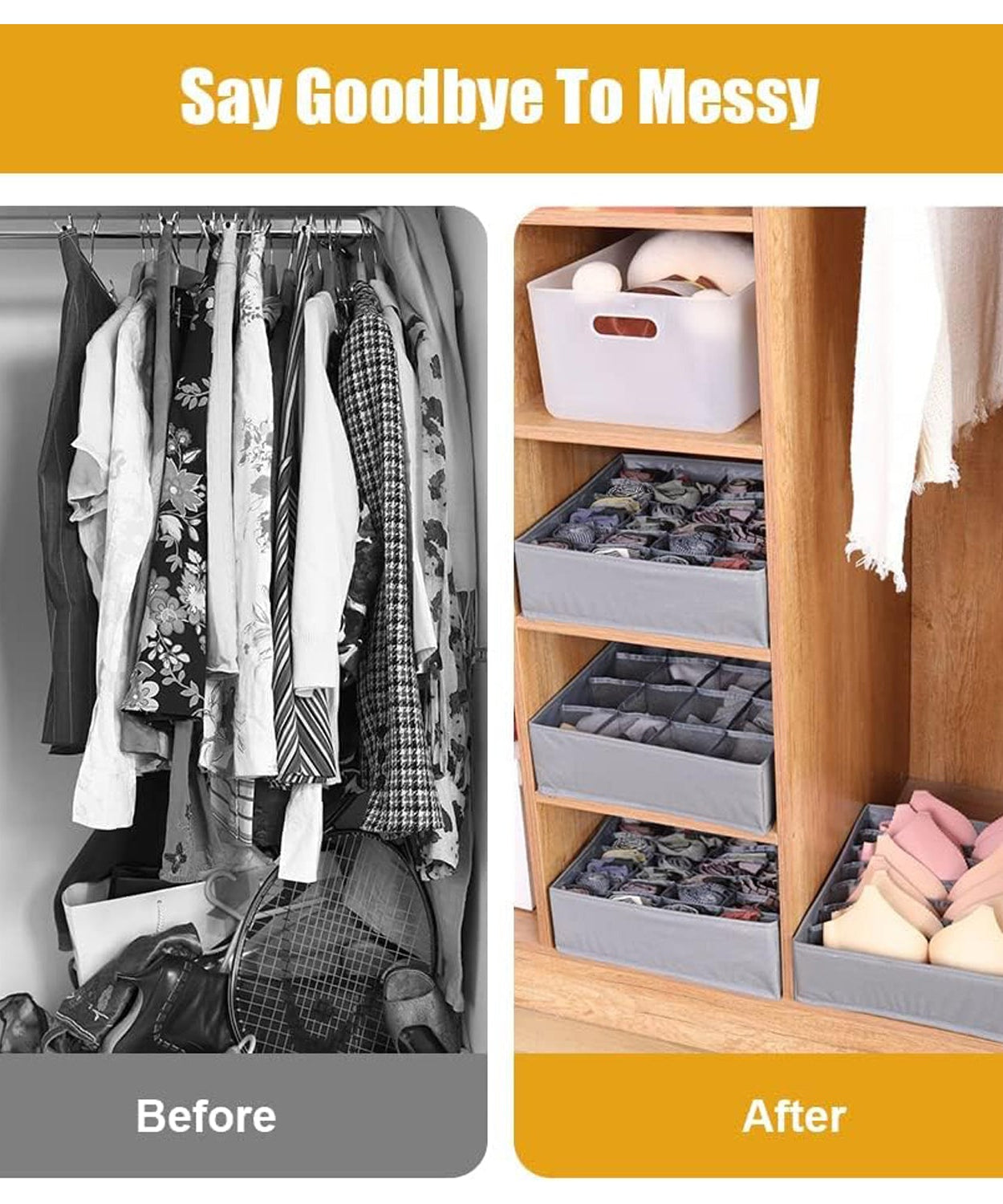 Easy-to-assemble folding storage box for daily use.