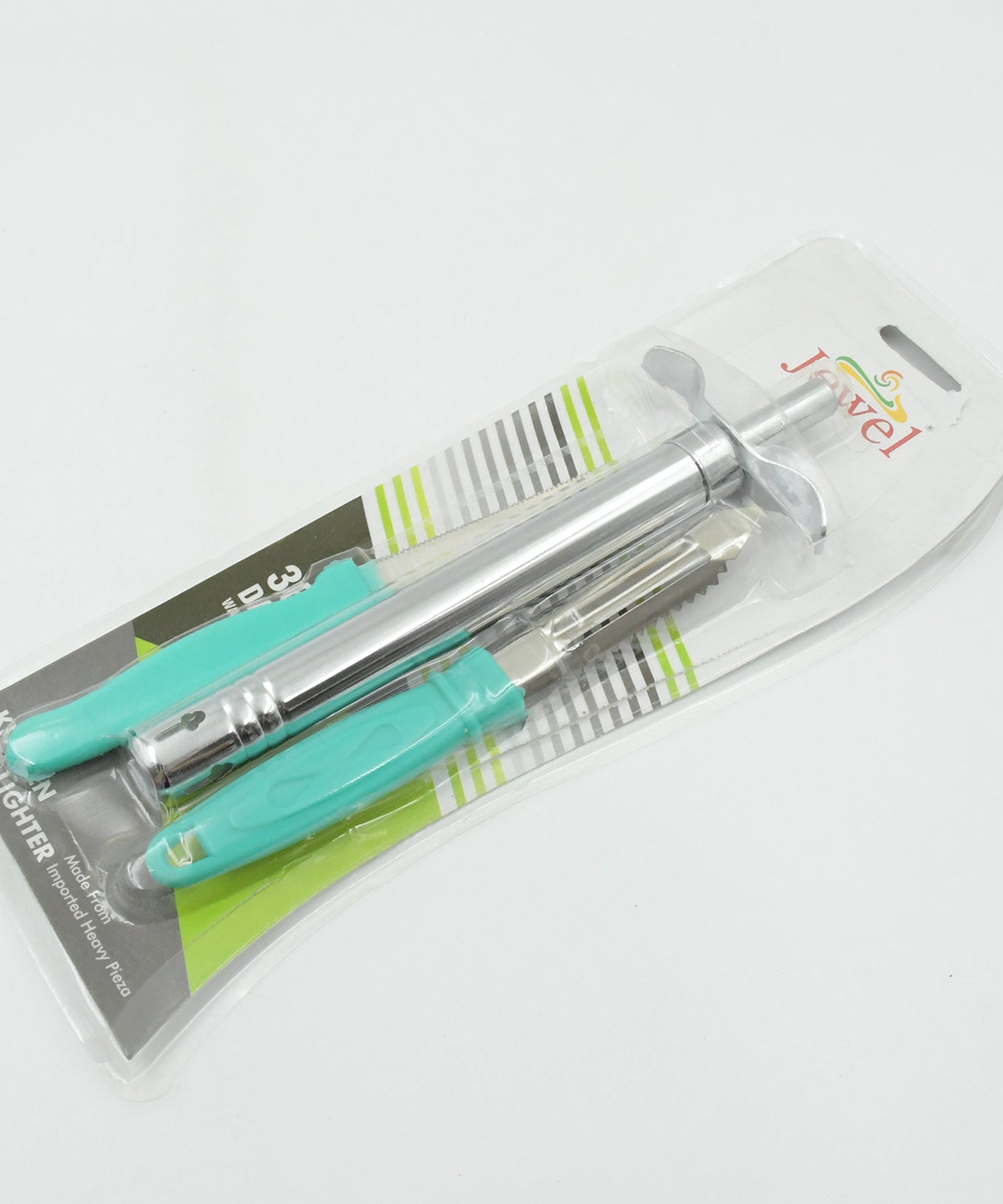 Peeler and knife with lighter