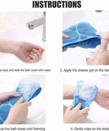 Dual-sided silicone back scrubber