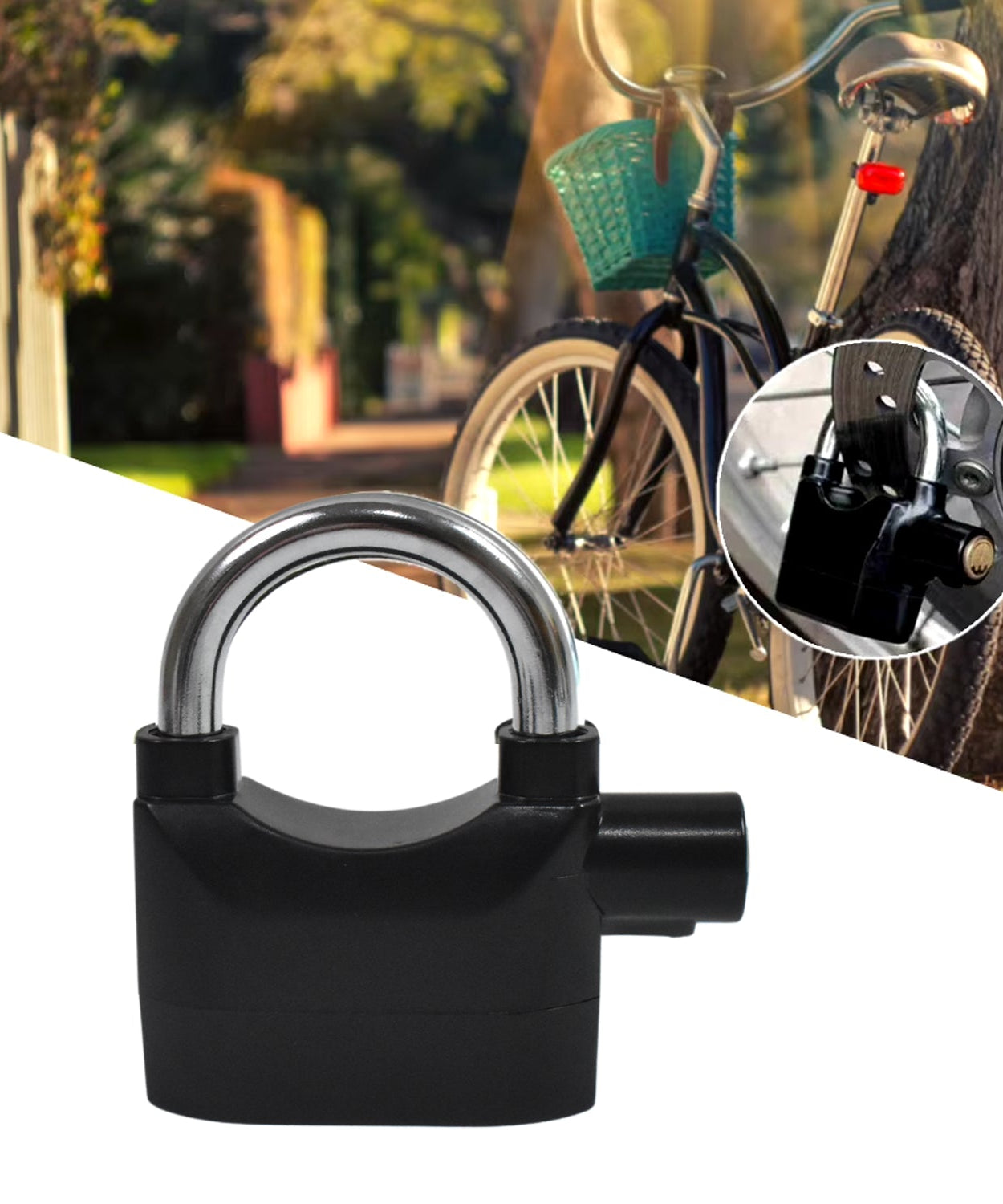 Plastic Body Waterproof Siren Alarm Smart Alarm Lock & 3 Keys (1 Set)