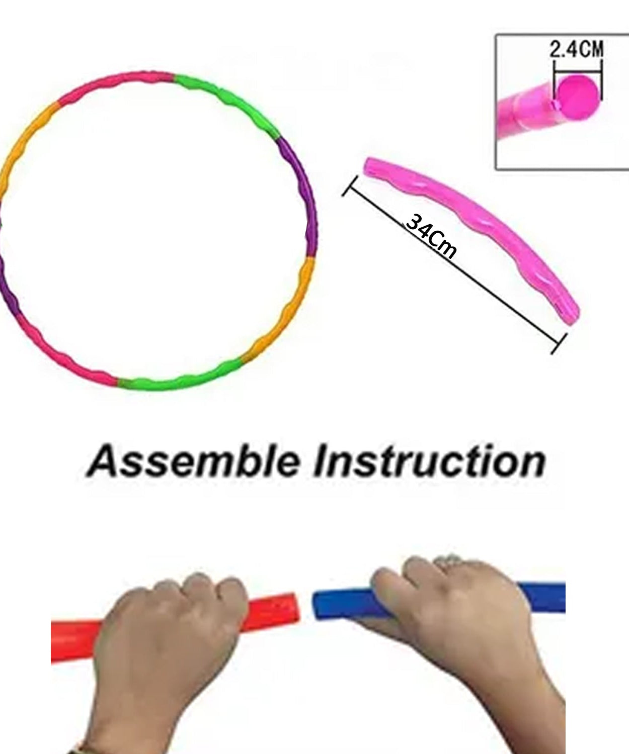 Hula hoop with segments for exercise and fitness