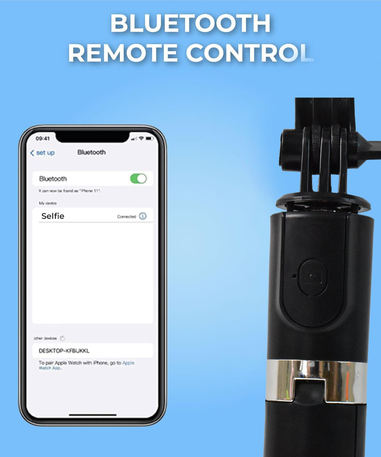 Selfie Stick with Tripod Stand (1 Pc / 160 Cm Long Approx)