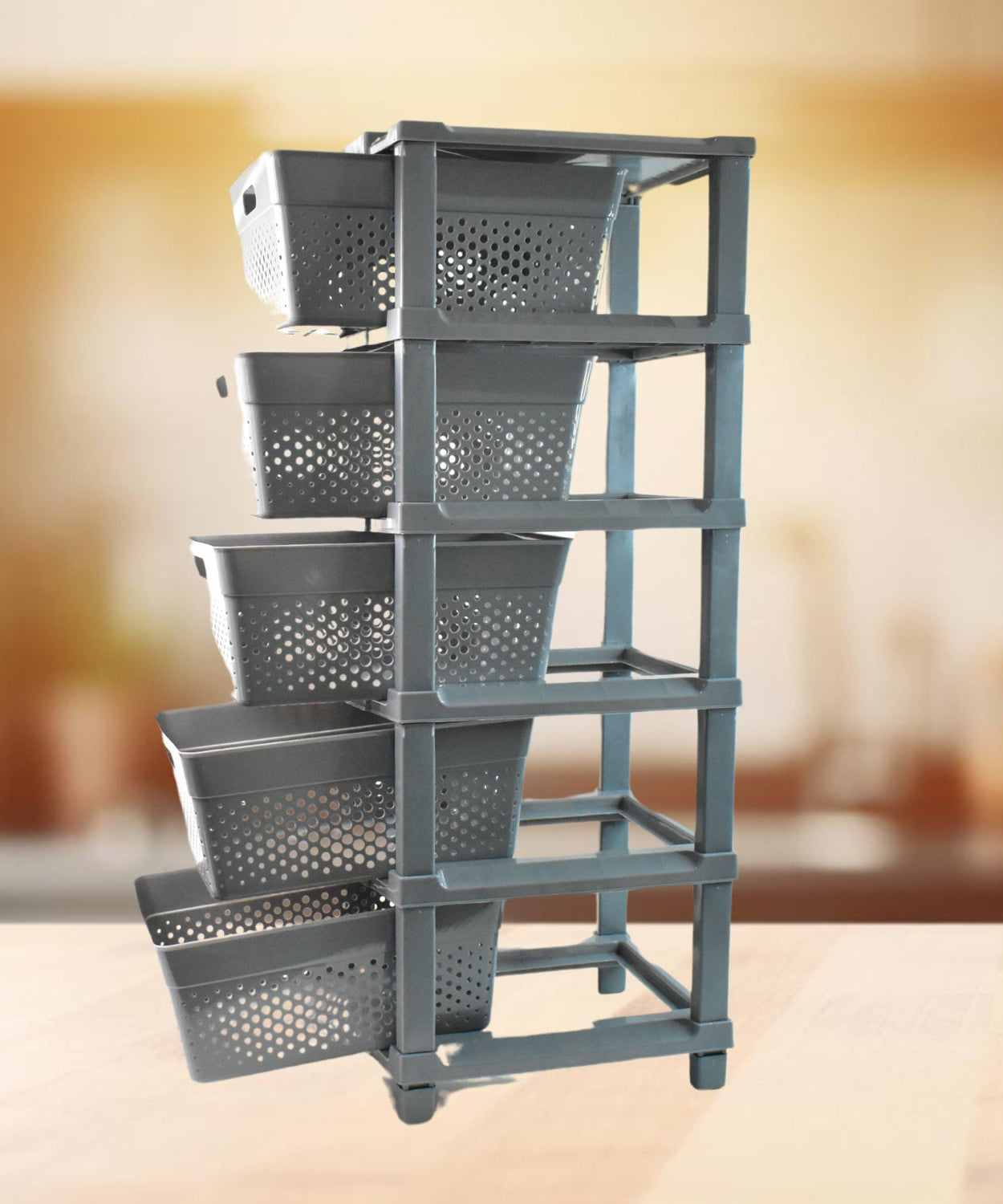 Multi-Purpose Anti-Slip 5 Layer Modular Drawer Storage System