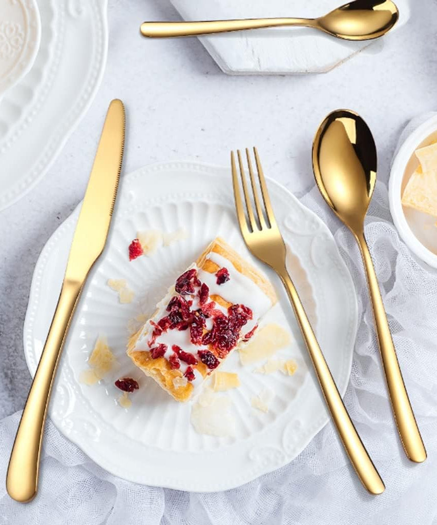 Kitchen Tableware / Flatware Sets Kitchen Forks Spoons with Gift Box (24 Pcs Set)