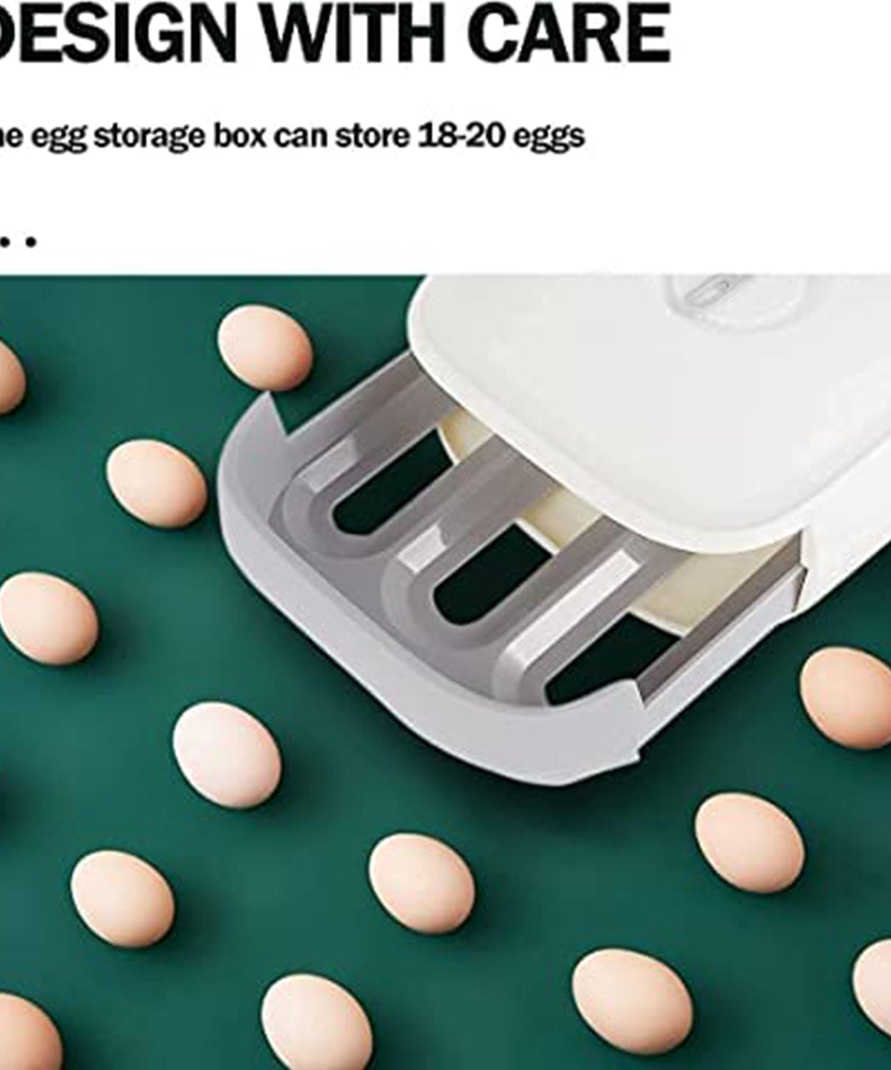 Egg Storage Box Plastic Egg Drawer Fridge Egg Organizer Egg Keeper Refrigerator Egg Drawer Plastic Egg Carton Covered Egg Holder Pantry Egg Bin Household Egg Tray (1 Pc)