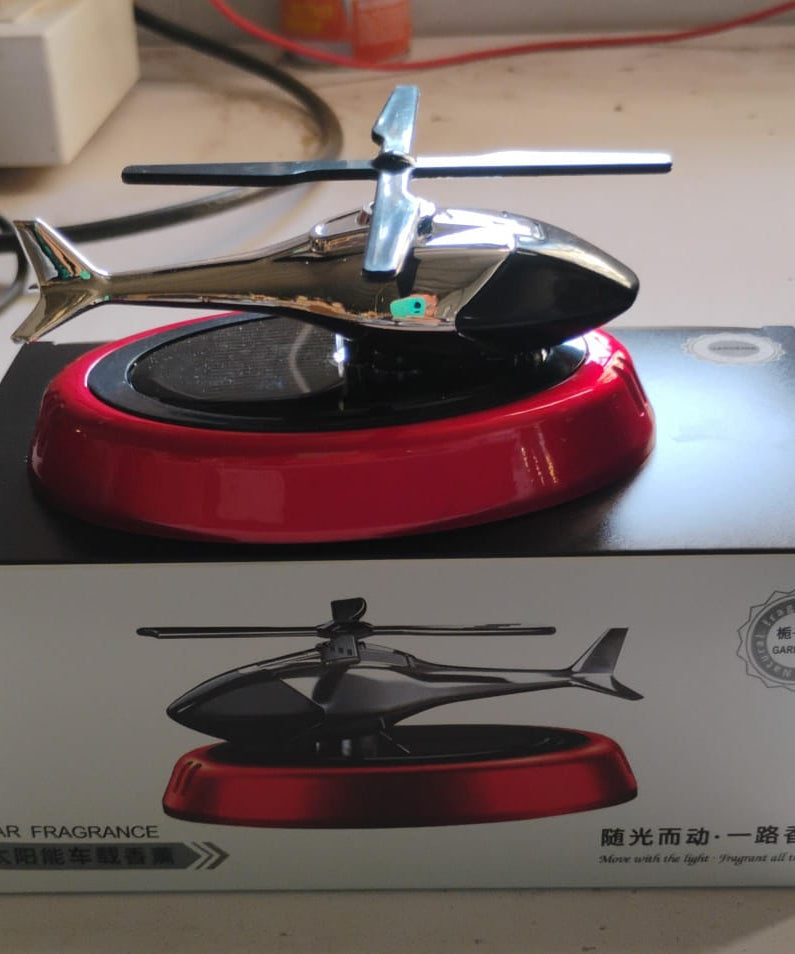 Solar-Powered Rotating Helicopter Car Air Freshener