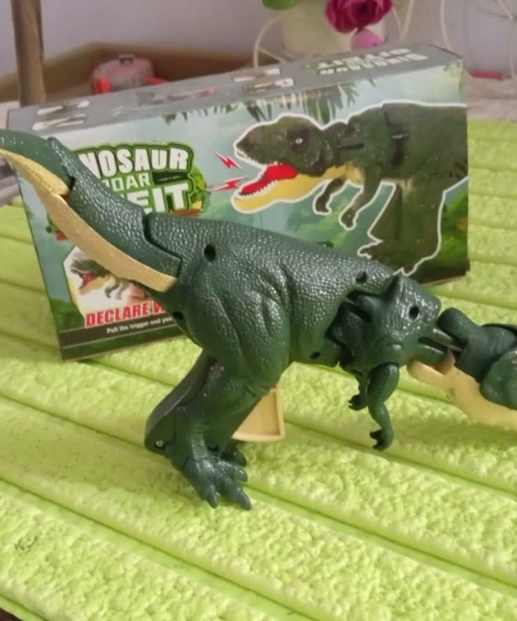 Dinosaur Roaring Toys Trigger, Dinosaurs Toys with Dinosaur Sound Lighting Model Vibrating Head Moving (3 + Years / 1 Pc)