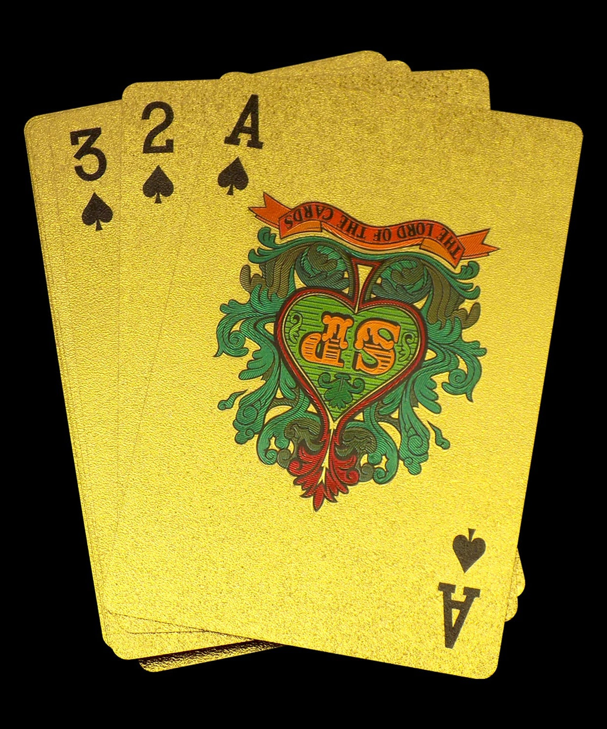 Elegant gold poker cards with a premium finish