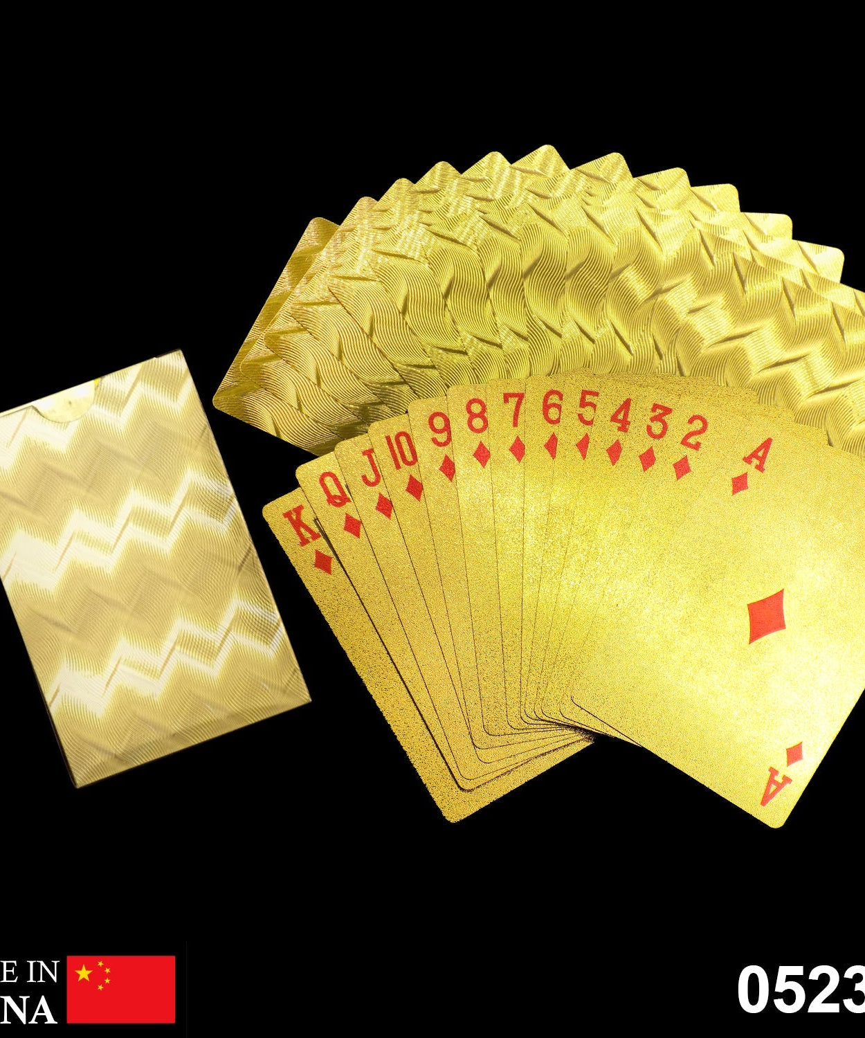 Gold plated poker cards, luxurious and stylish
