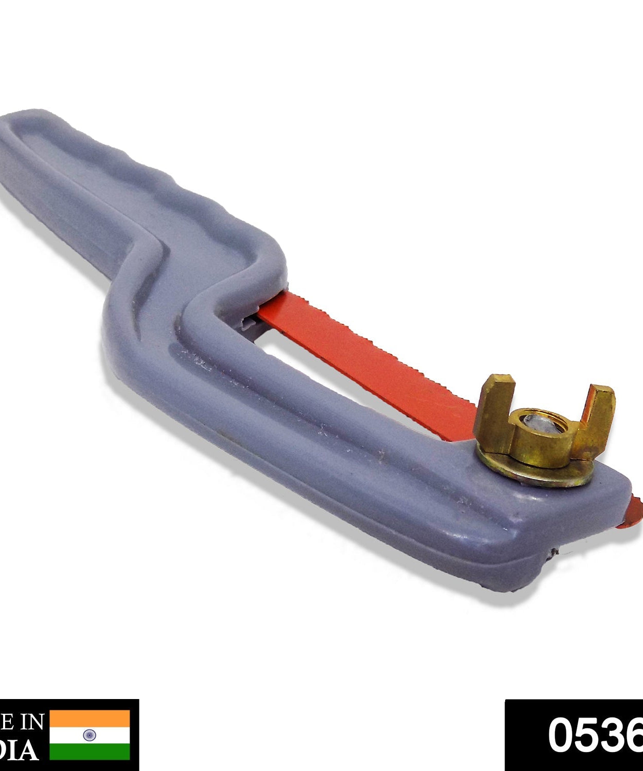 Mini hacksaw with metal frame and blade