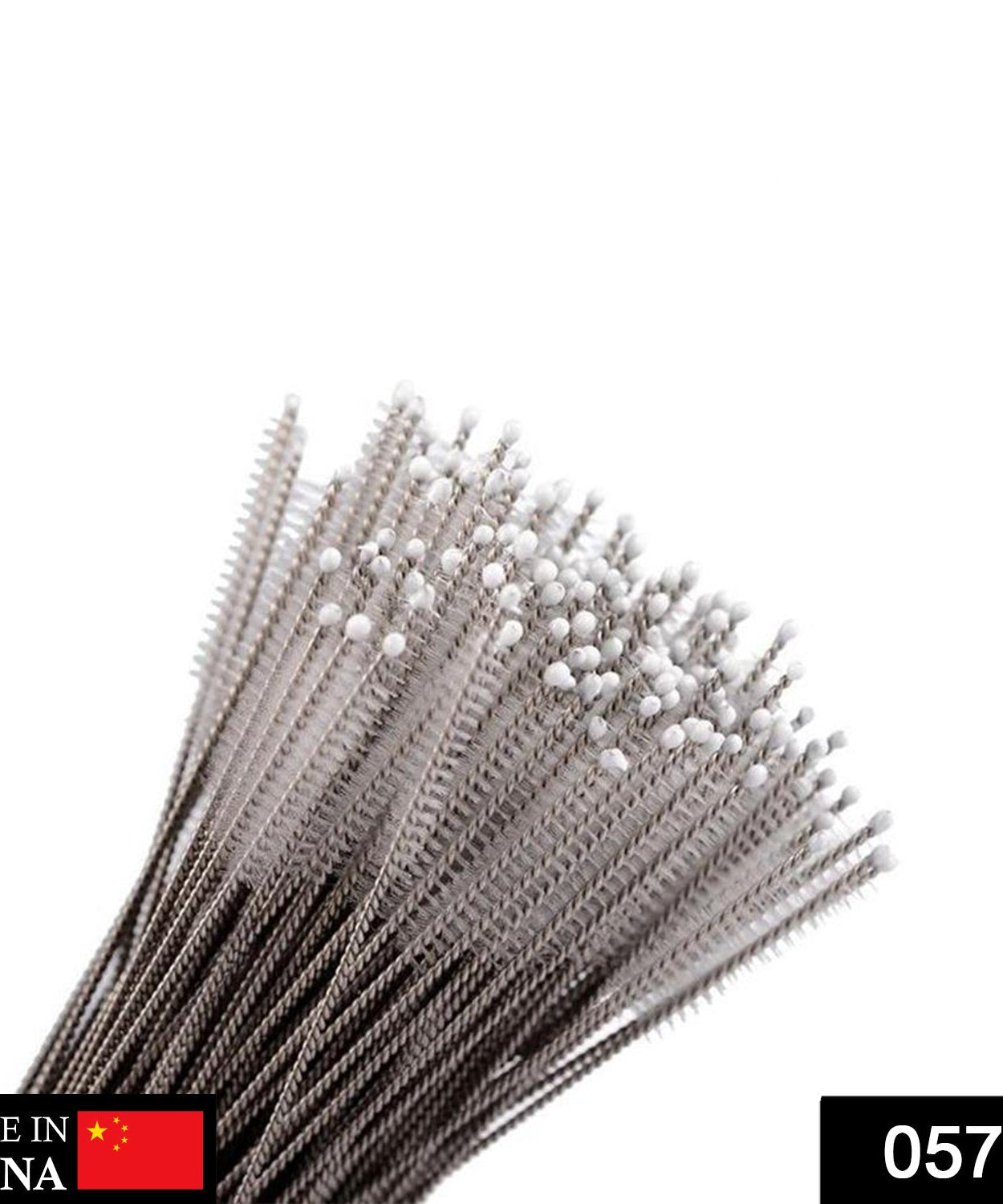 Brush for cleaning stainless steel straws