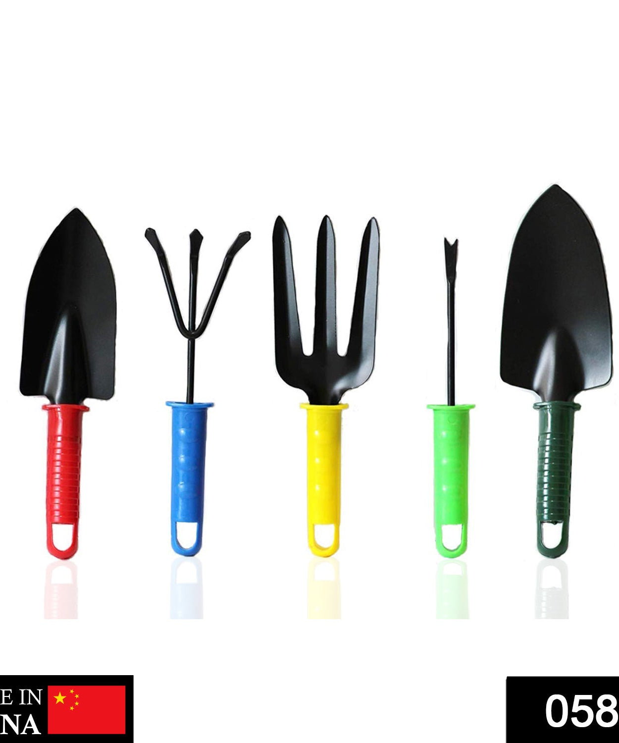 Gardening tools set with various tools