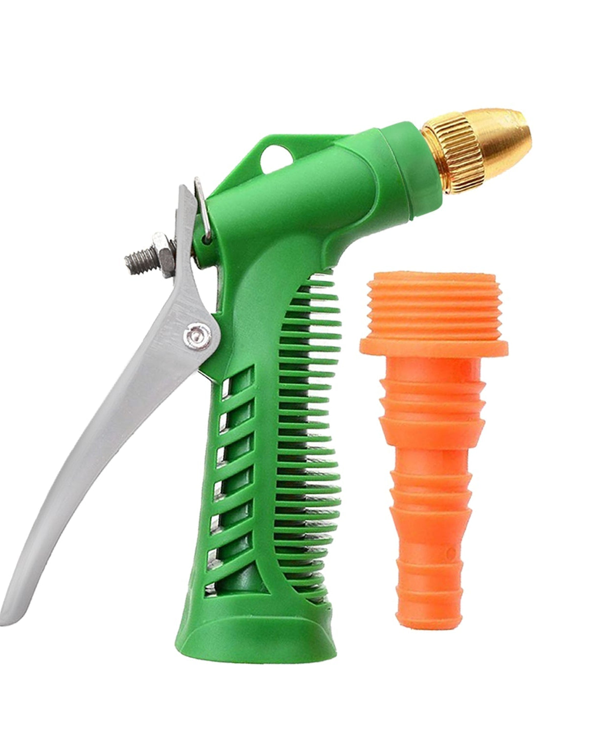 High-pressure water spray gun with trigger, versatile for cleaning cars, bikes, and watering plants.