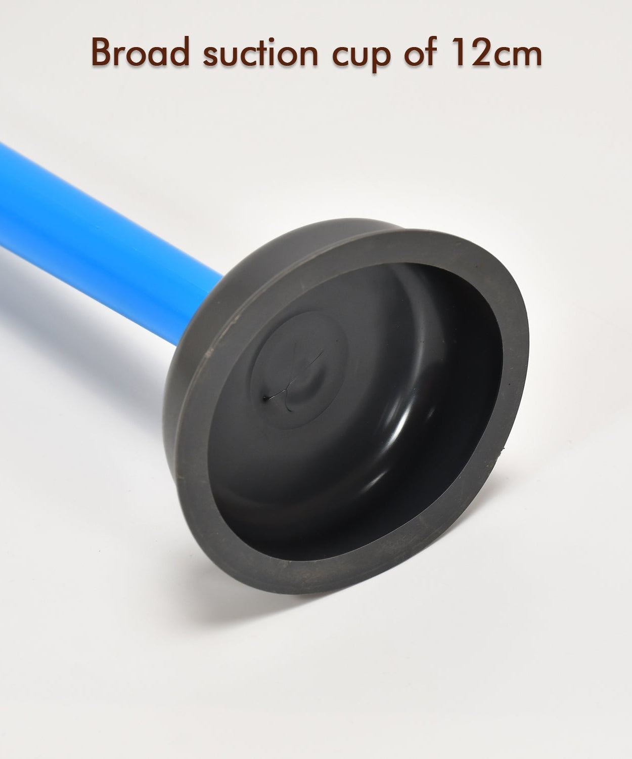 Toilet plunger, suction cup, and handle for blockages