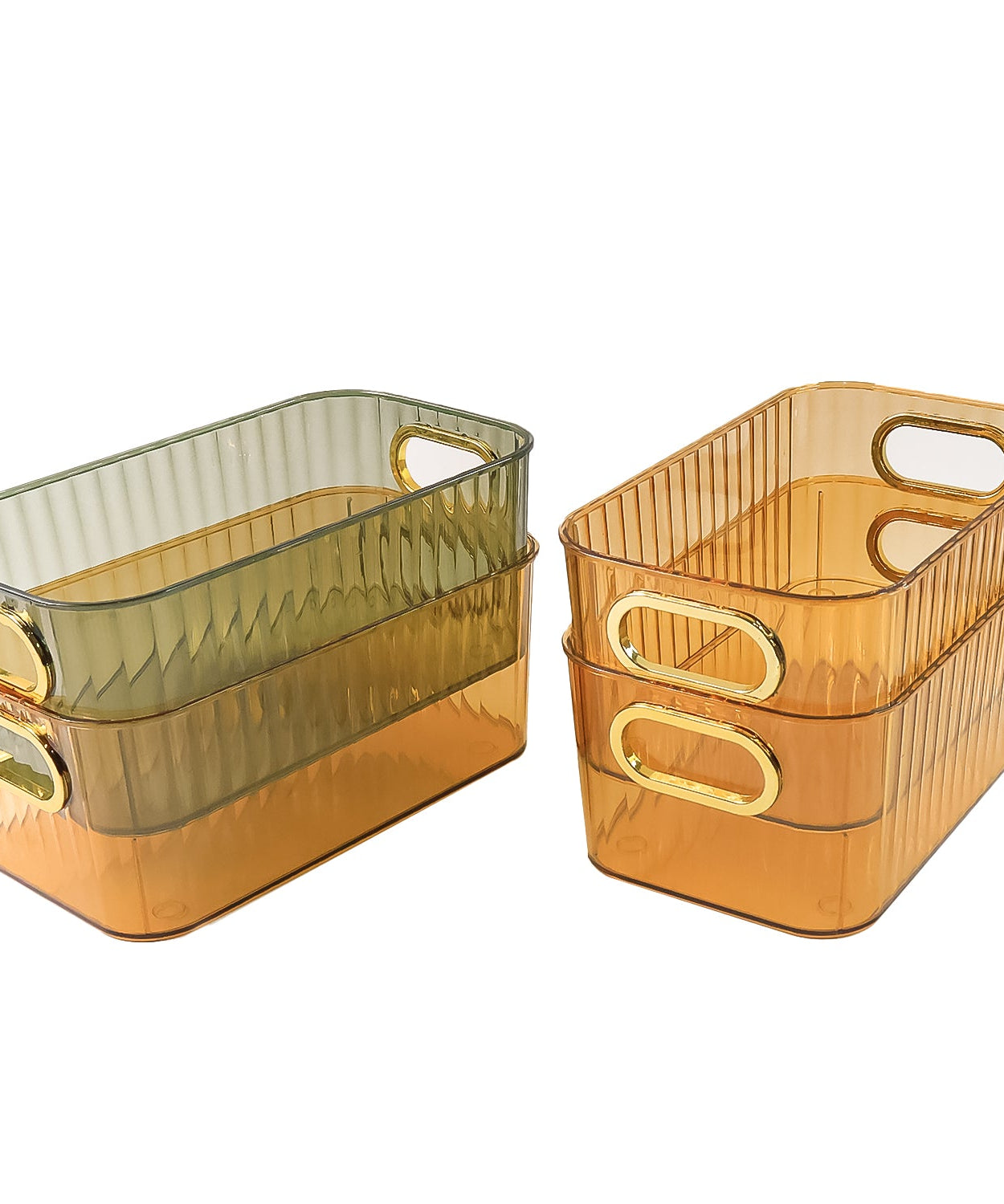Clear Ribbed Storage Organizer