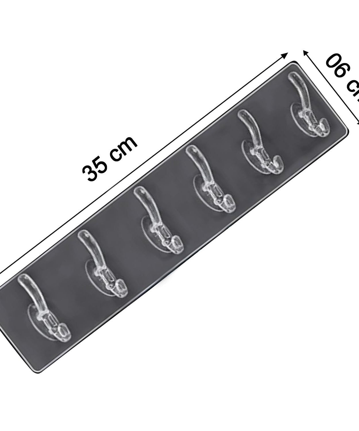 Adhesive Golden &  Transparent Heavy Duty Wall Hook