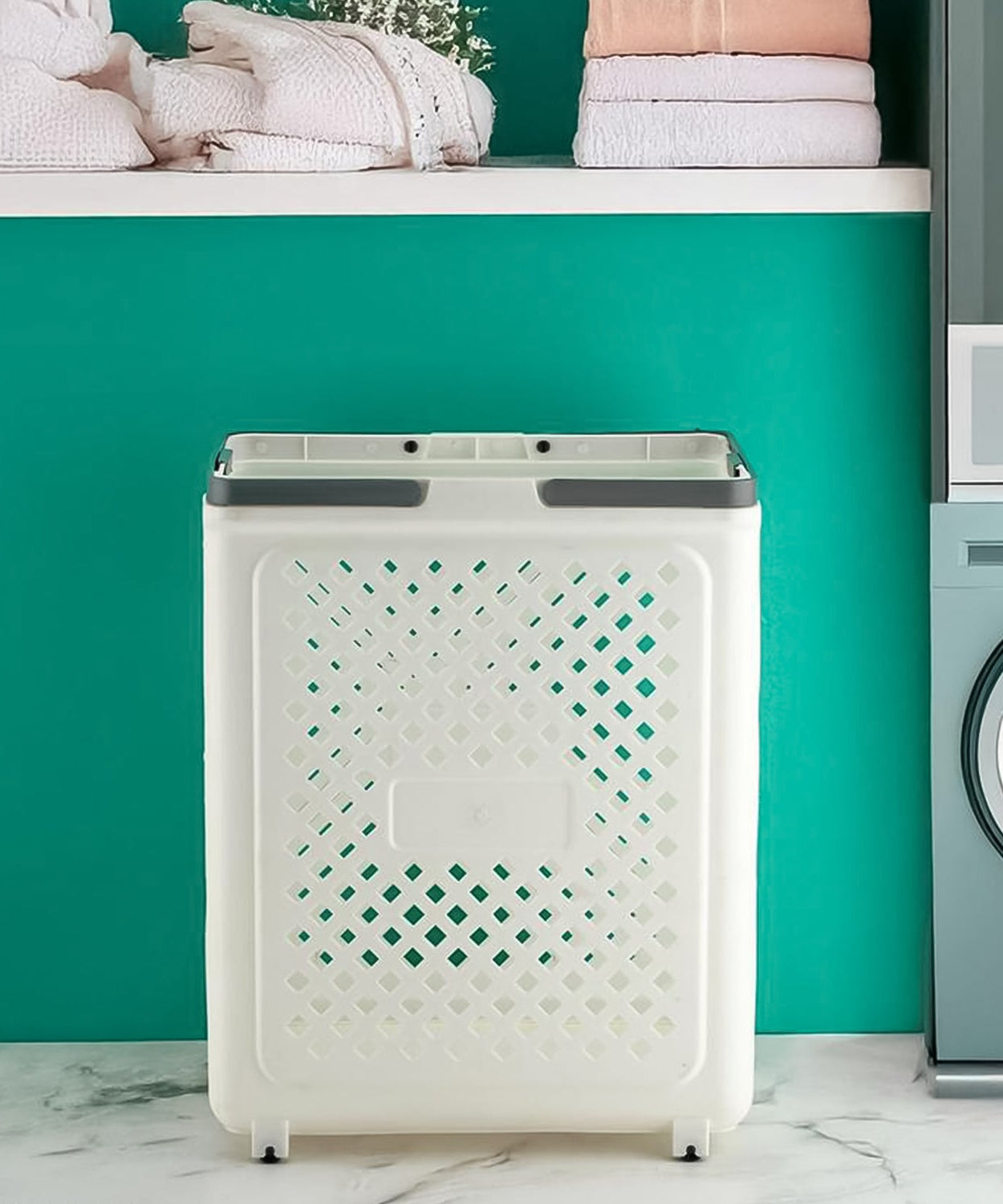 Large Foldable Laundry Basket with Wheels
